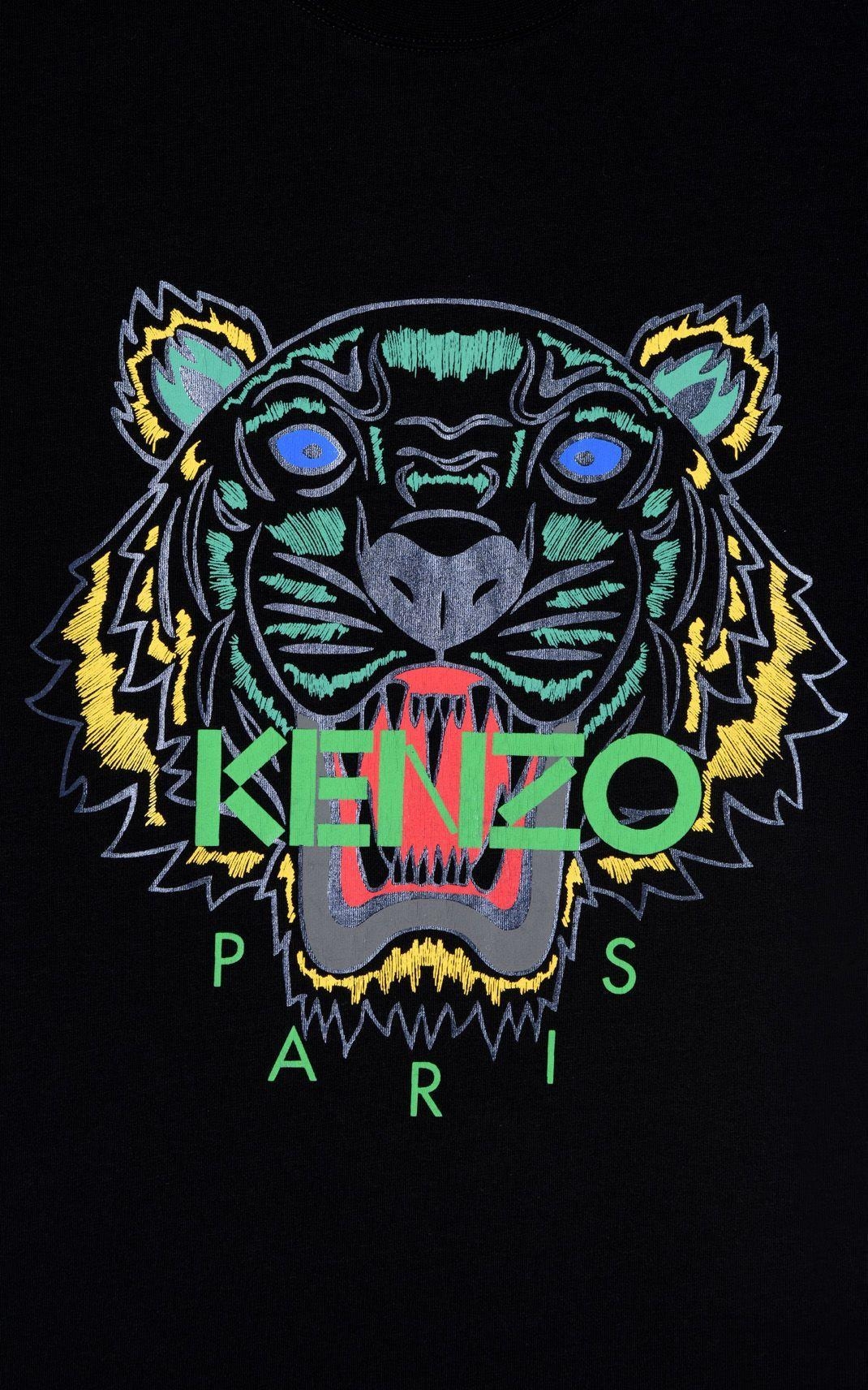 1070x1720 BLACK 'Holiday Capsule Collection' Tiger T Shirt For Women KENZO, Phone