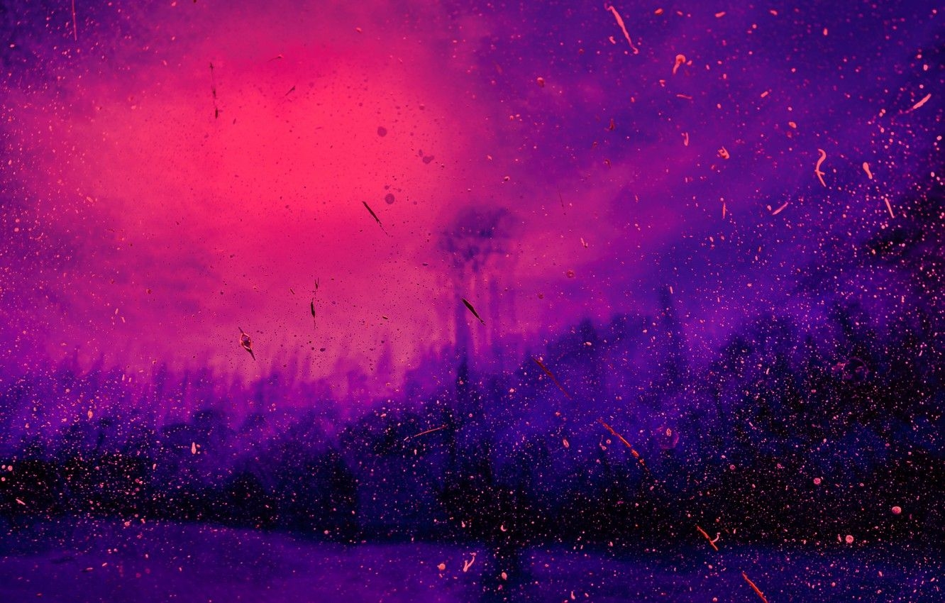 1340x850 Wallpaper wallpaper, art, blur, painting, abstraction, purple, Desktop