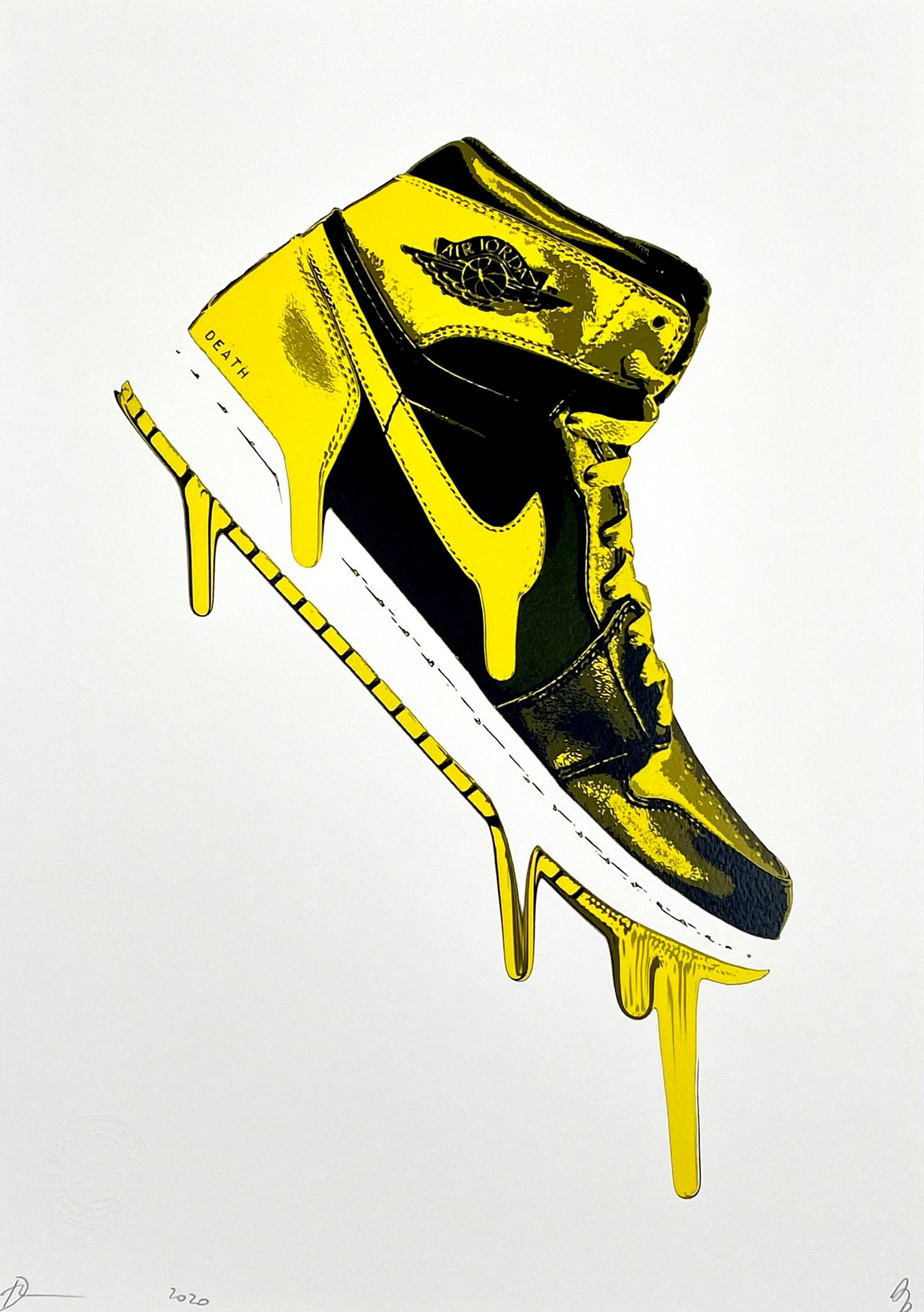 1490x2120 Yellow Drip Jordans, Phone