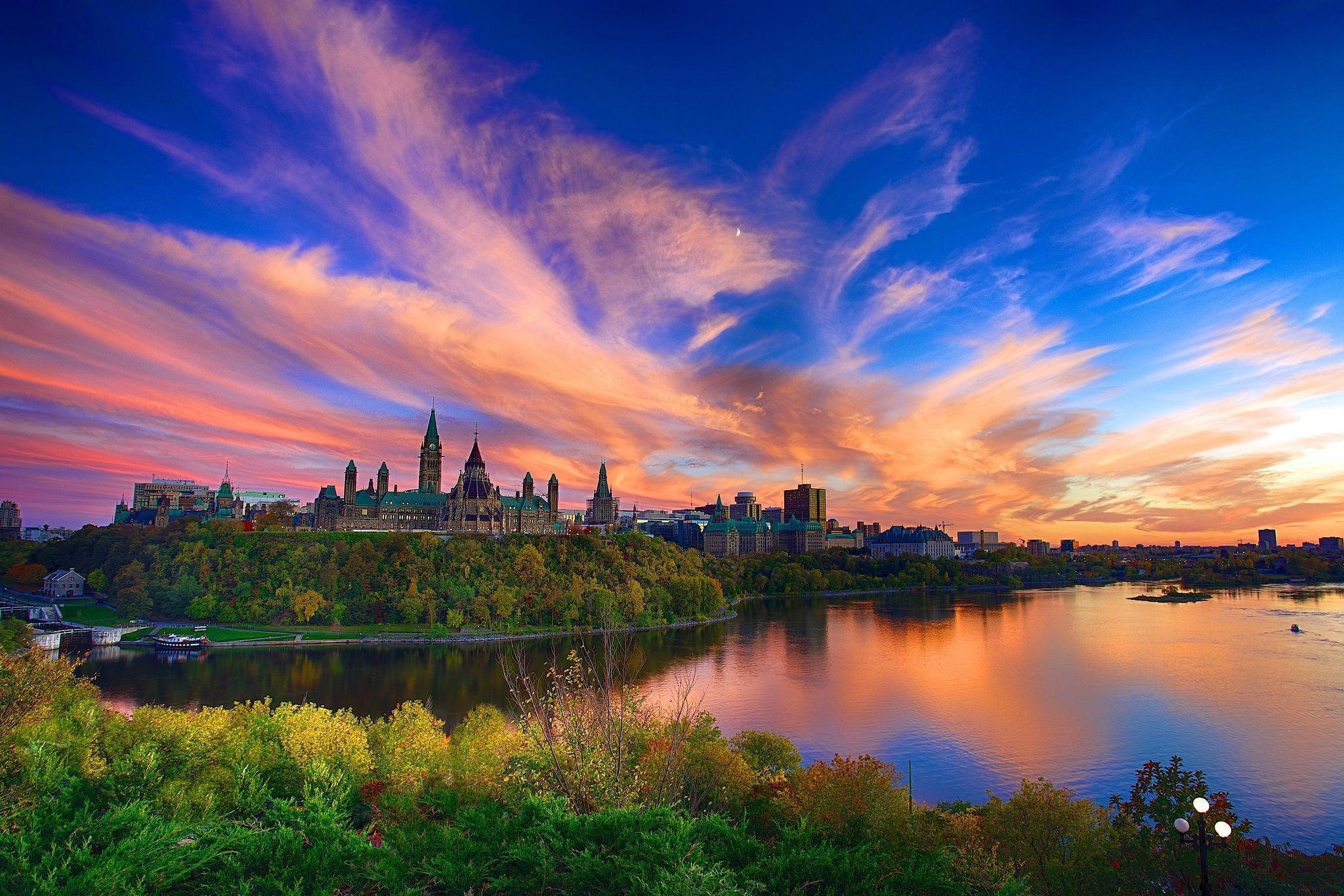 2050x1370 Sunset over Parliament Hill in Canada Computer Wallpaper, Desktop, Desktop