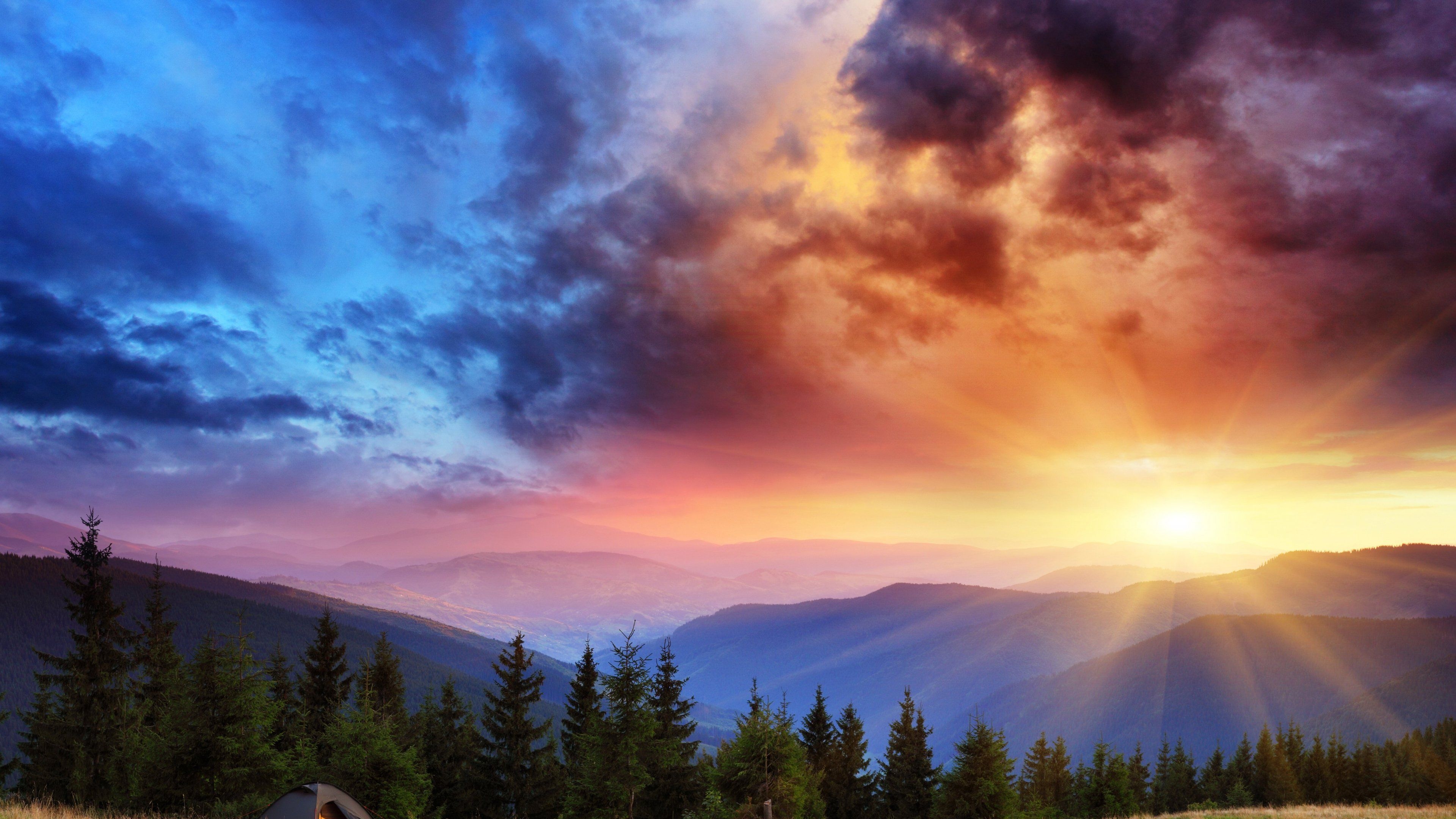 3840x2160 Beautiful Sunset Nature Ultra HD 4K wallpaper, Desktop