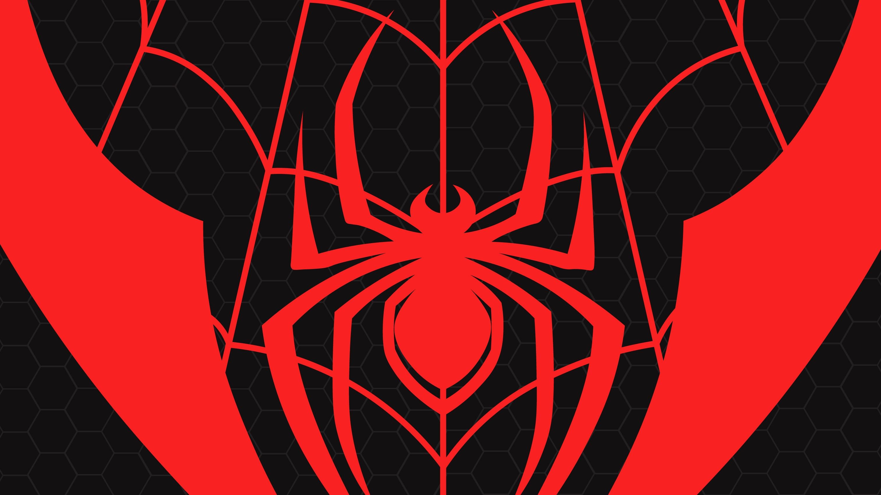 3030x1710 Miles Morales Spiderman Logo, HD Superheroes, 4k Wallpaper, Image, Desktop