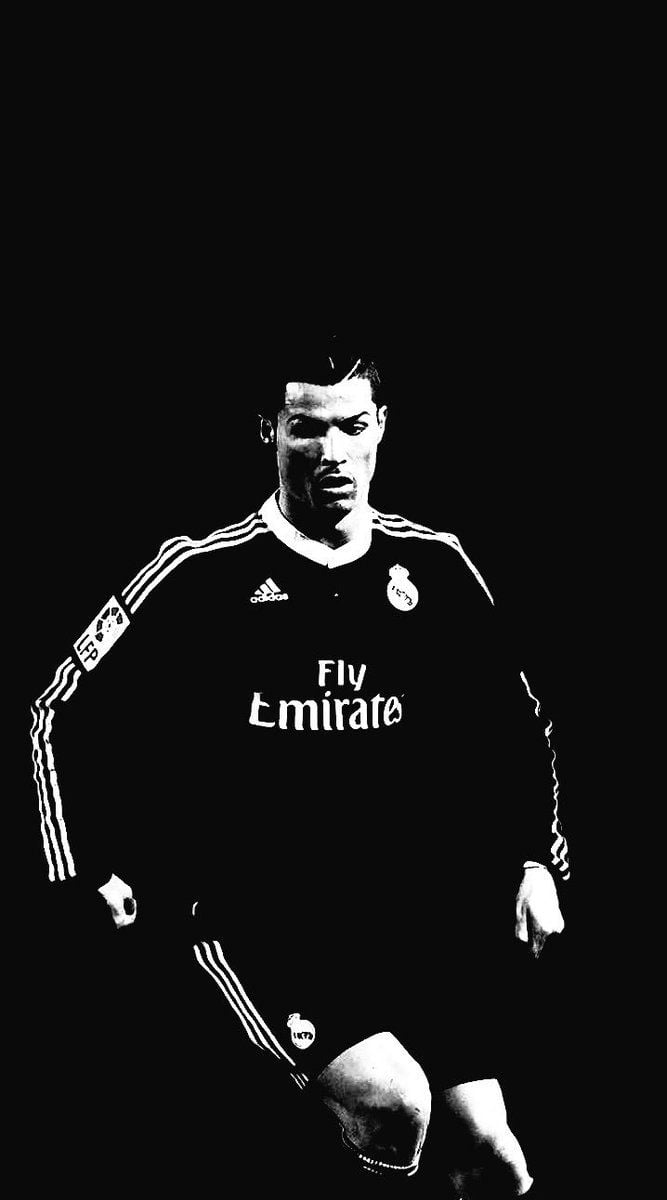 670x1200 Cristiano Ronaldo Black And White Wallpaper, Phone