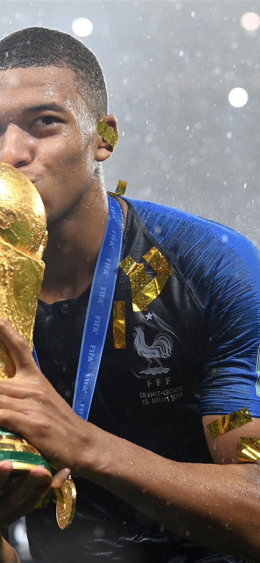 830x1800 Kylian Mbappe Celebrates FIFA World Cup Win Sony X. iPhone 11 Wallpaper Free Download, Phone