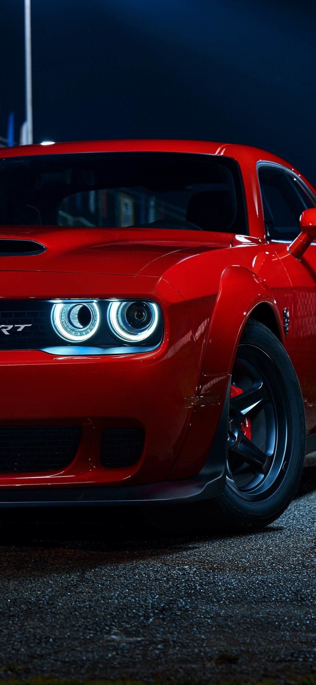 1250x2690 Red Dodge Demon Wallpaper, Phone