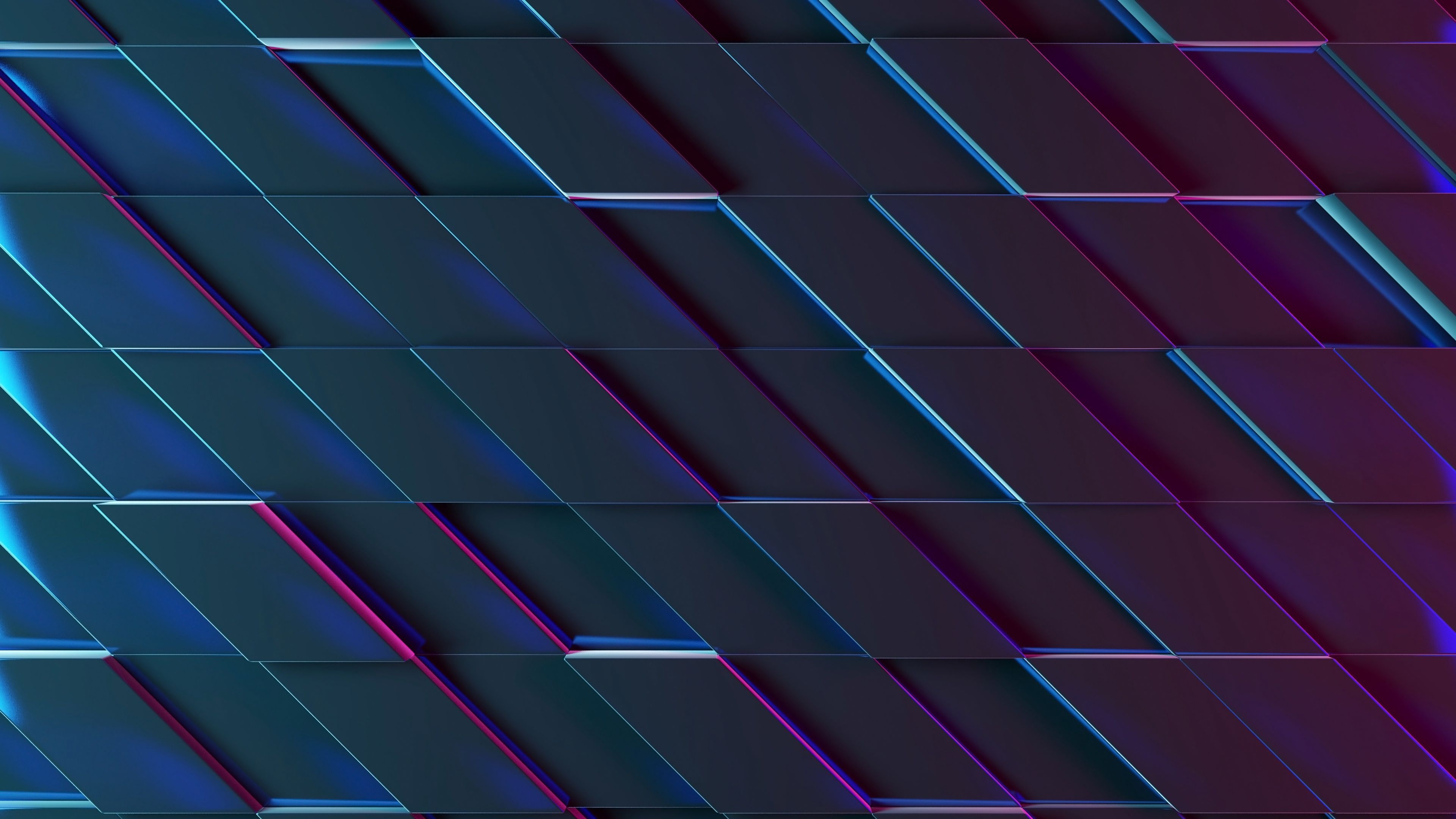 3840x2160 3D background 4K Wallpaper, Neon, Ultraviolet, Purple, Abstract, Desktop