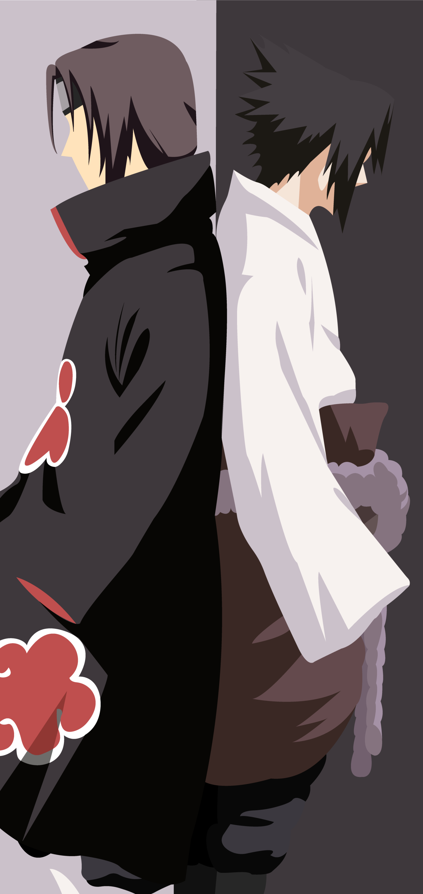 1440x3040 Anime Naruto, Itachi Uchiha, Sasuke Uchiha, Minimalist,  Phone HD Wallpaper, Phone