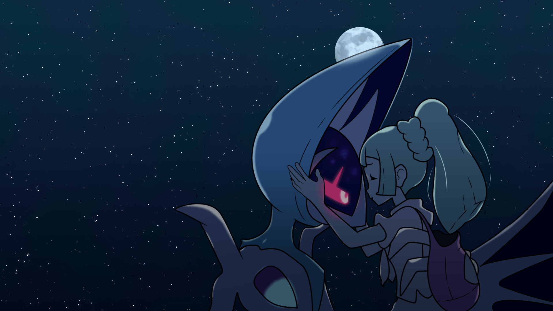 1920x1080 I recreated the credits image of Lillie and Lunala and made a, Desktop