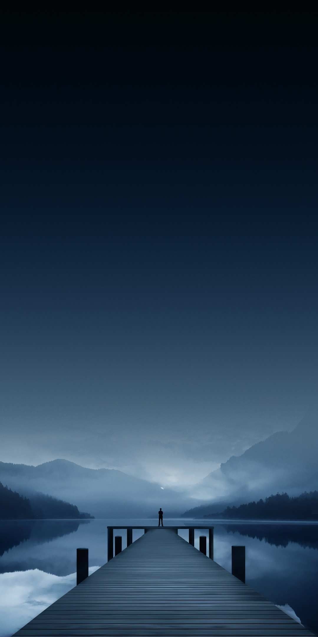 1080x2160 Man At Nature River Pier iPhone Wallpaper. Nature iphone wallpaper, Scenery wallpaper, Landscape wallpaper, Phone