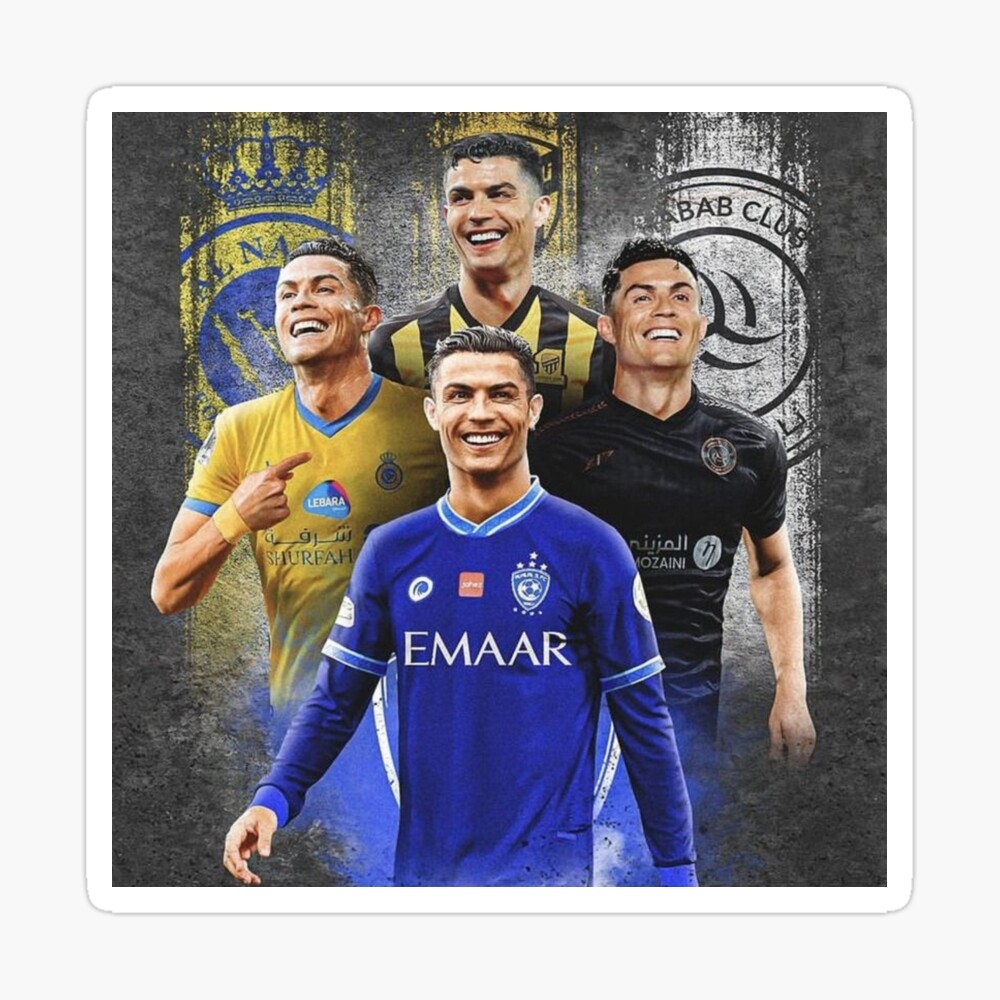 1000x1000 Cristiano Ronaldo Al Nassr Football Club رونالدو نادي النصر السعودي Poster By Sid B, Phone