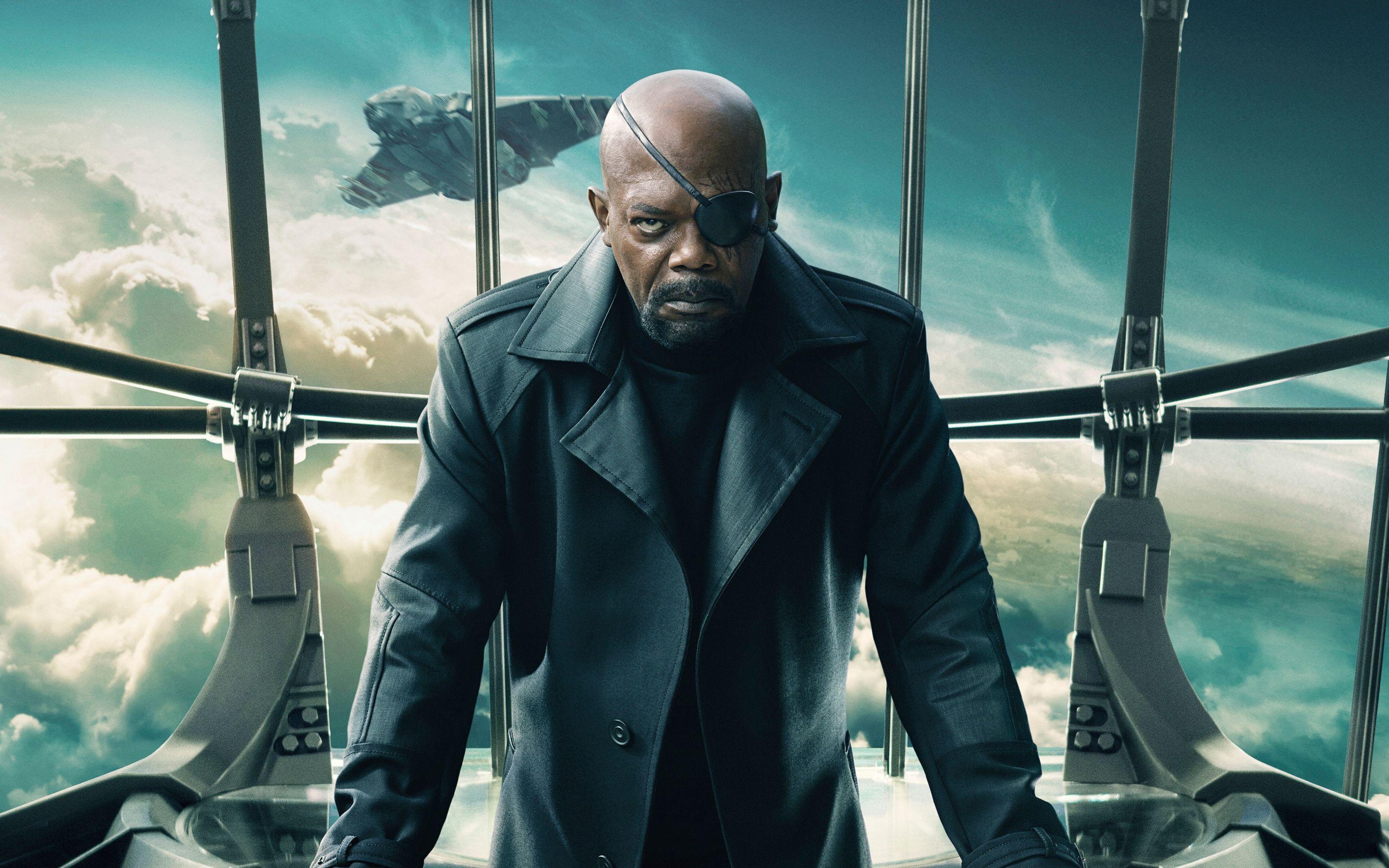 2880x1800 Nick Fury Captain America The Winter Soldier Wallpaper. HD, Desktop