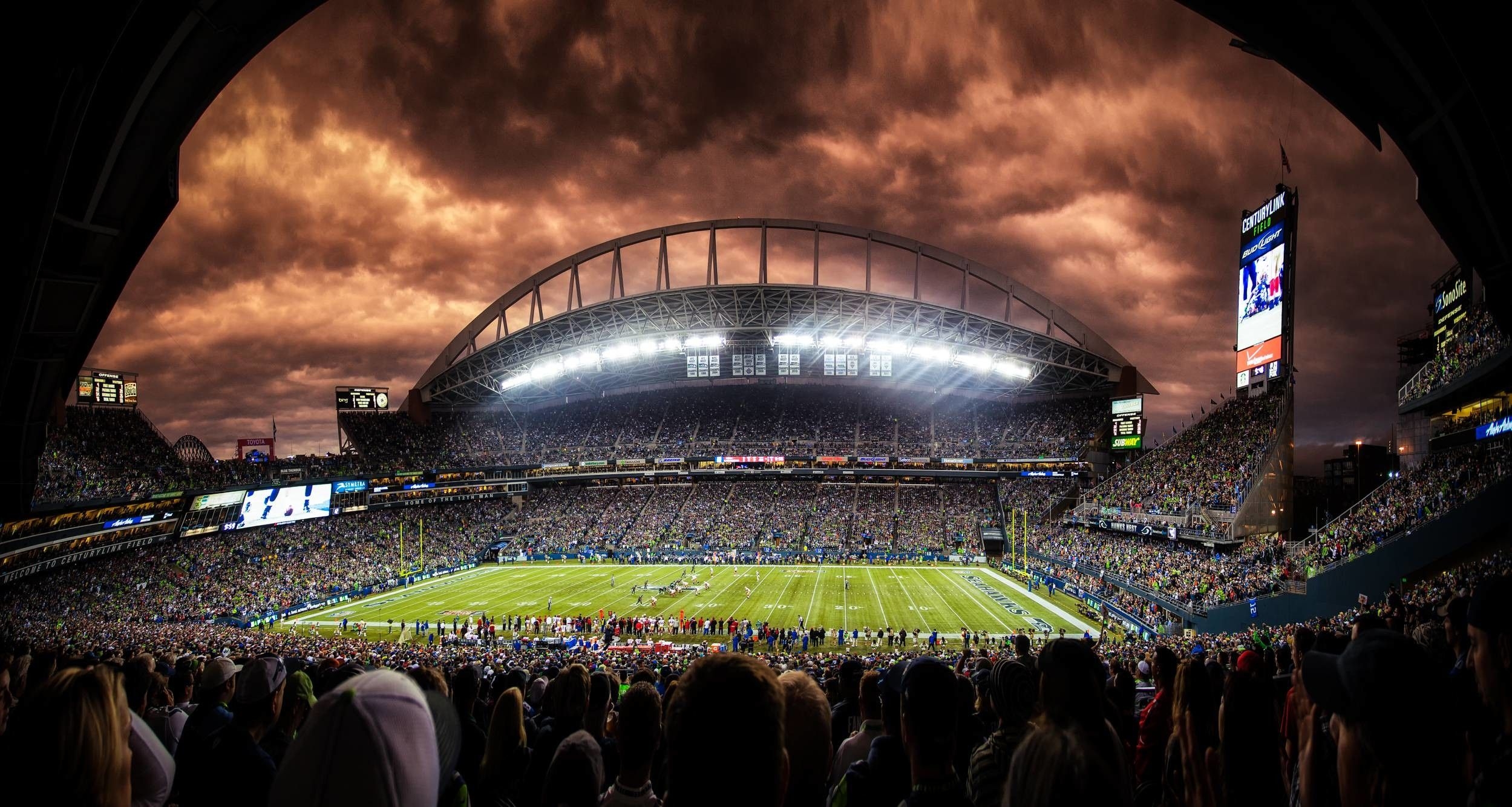 2500x1340 Football Stadium Wallpaper, Desktop