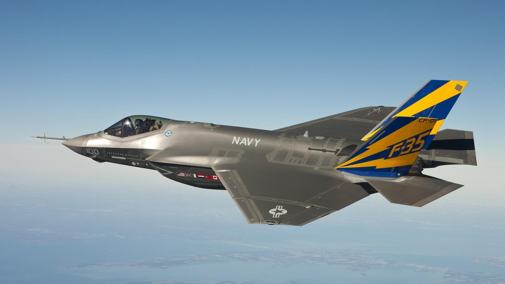 1920x1080 Download  Wallpaper Stealth Aircraft, Lockheed Martin f 35, Desktop