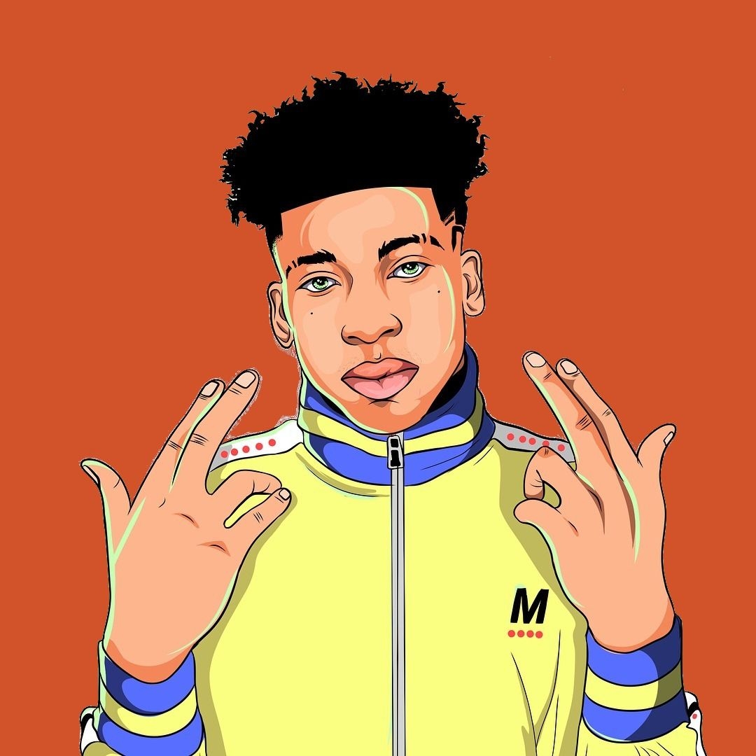 1080x1080 Nle Choppa Cartoon Wallpaper, Phone