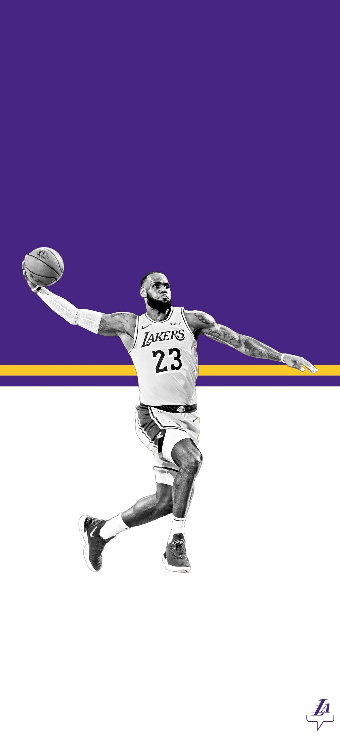 1130x2440 Lakers and Infographics iPhone X Wallpaper Free Download, Phone