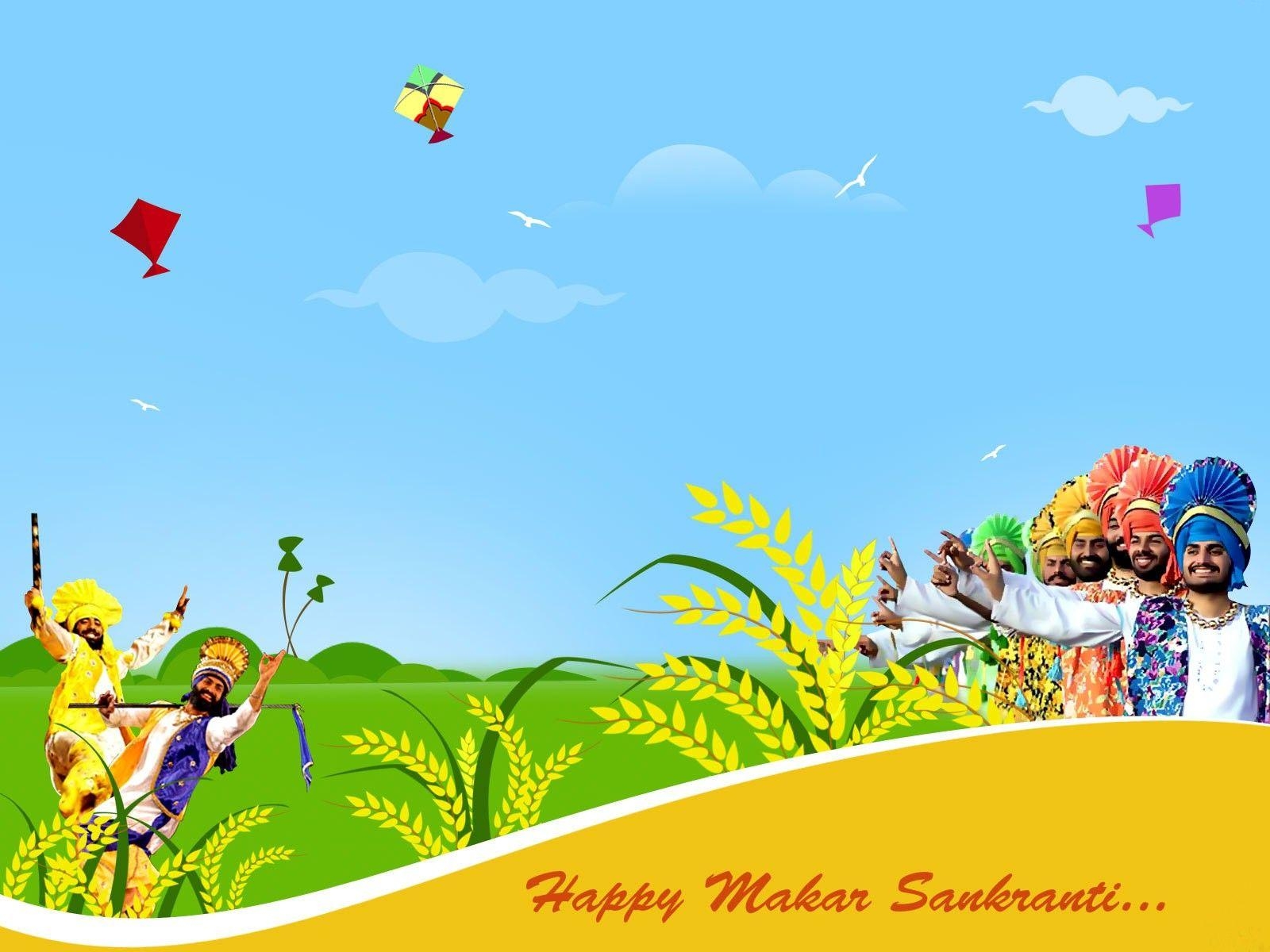 1600x1200 Happy Makar Sankranti Greetings Indian Festival HD Image. HD, Desktop