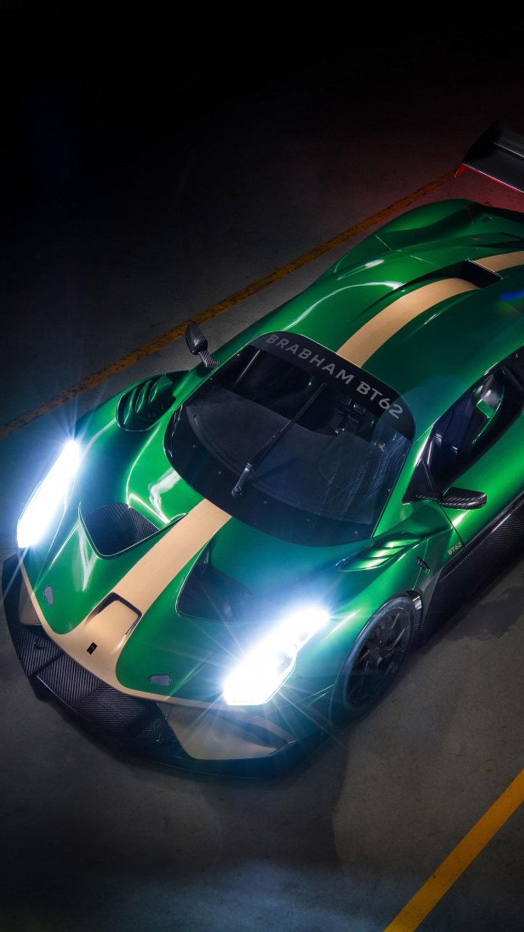 1080x1920 Download Green Brabham BT62 Supercar Free Pure 4K Ultra HD, Phone