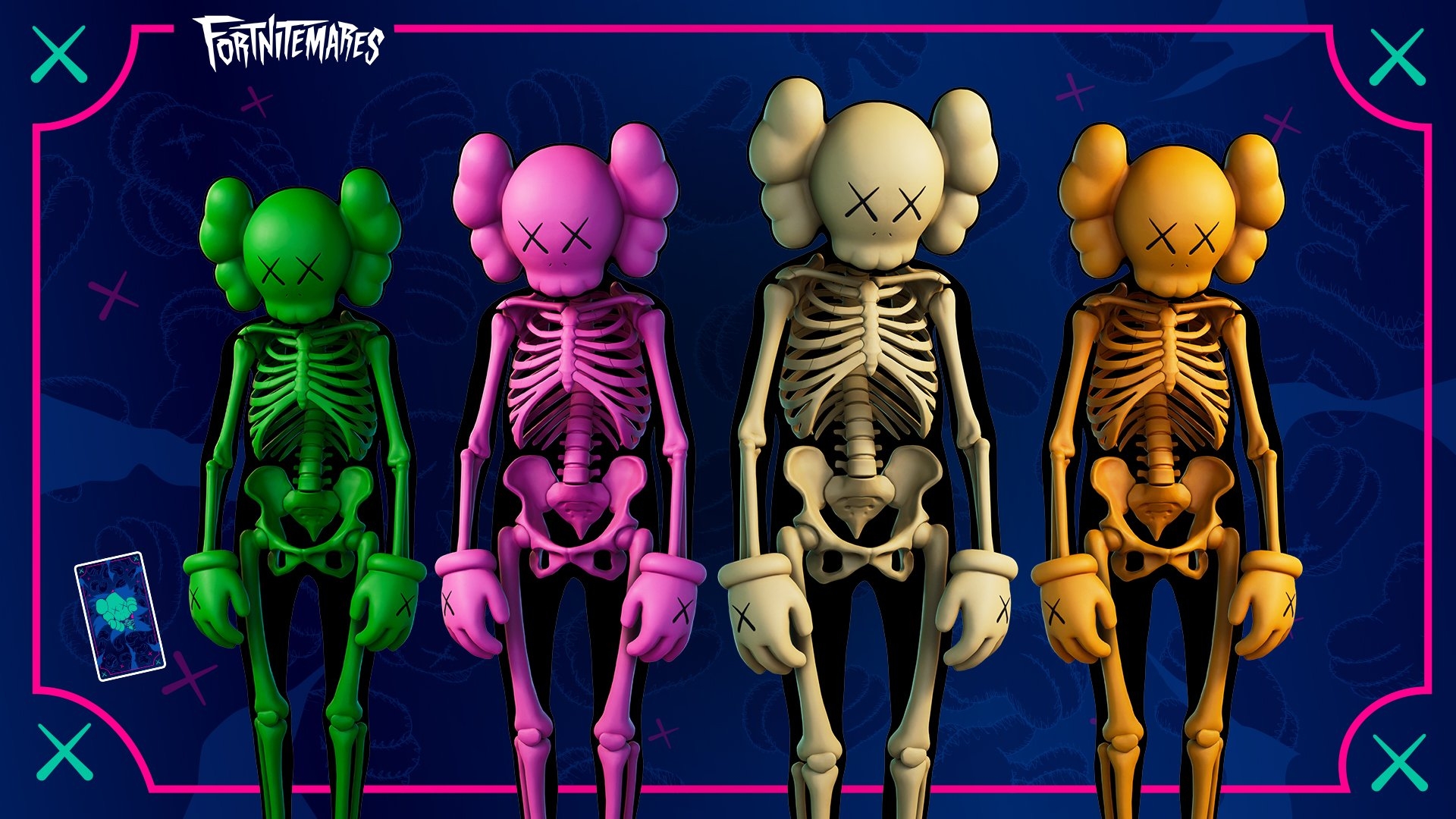 1920x1080 Kaws Skeleton Fortnite wallpaper, Desktop