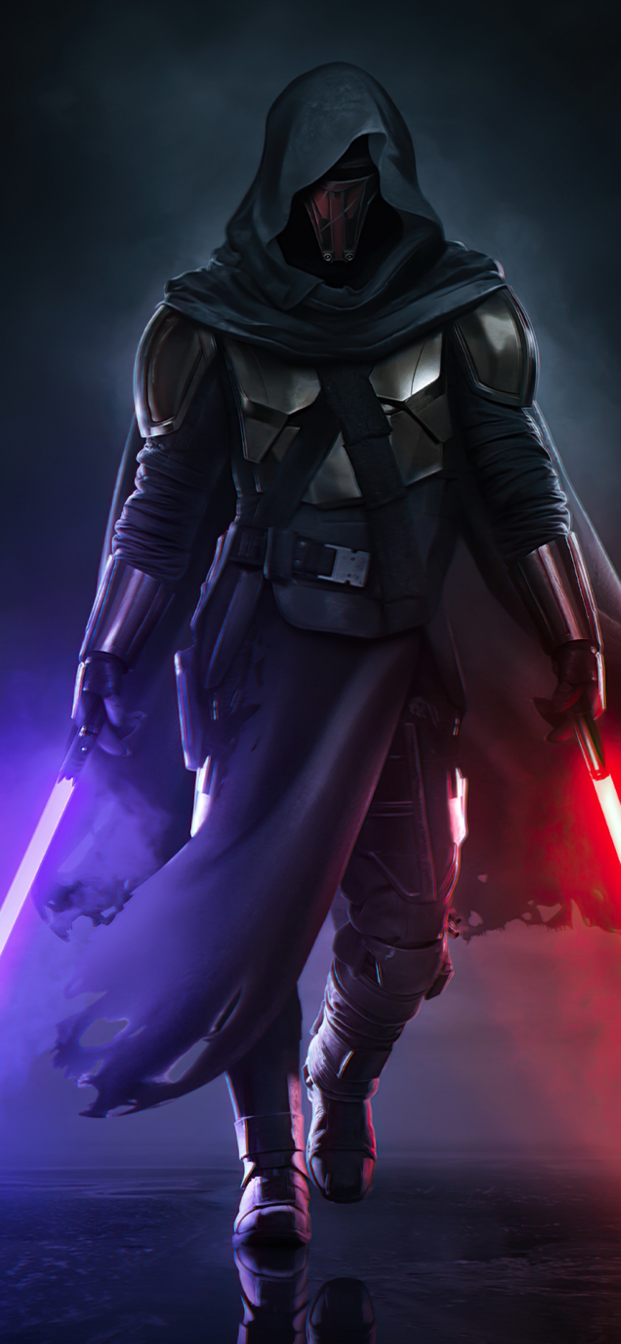 1250x2690 Sith Wallpaper 4K, Star Wars, Lightsaber, Dark background, Graphics CGI, Phone