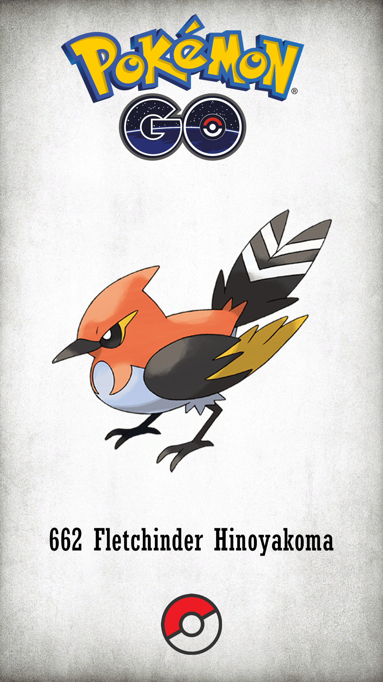 1250x2210 Character Fletchinder Hinoyakoma, Phone