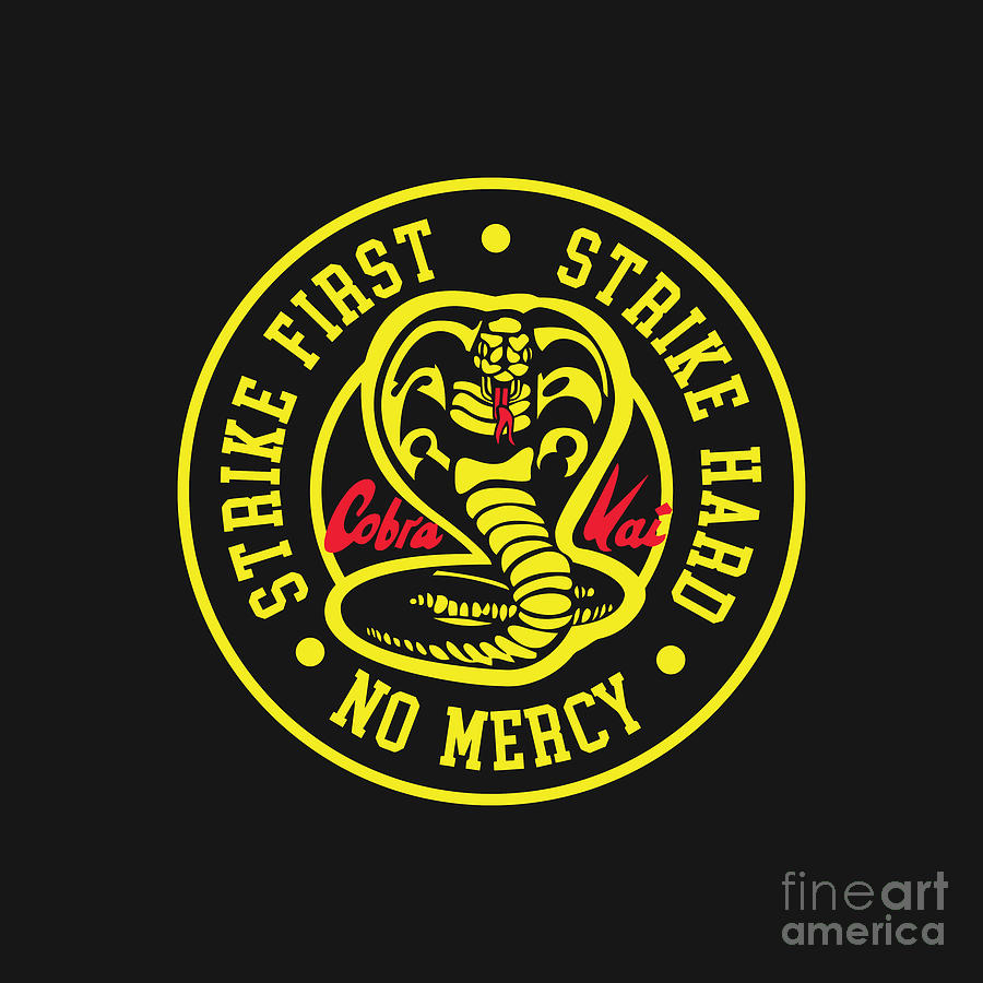 900x900 Cobra Kai Strike First Strike Hard No Mercy Drawing, Phone