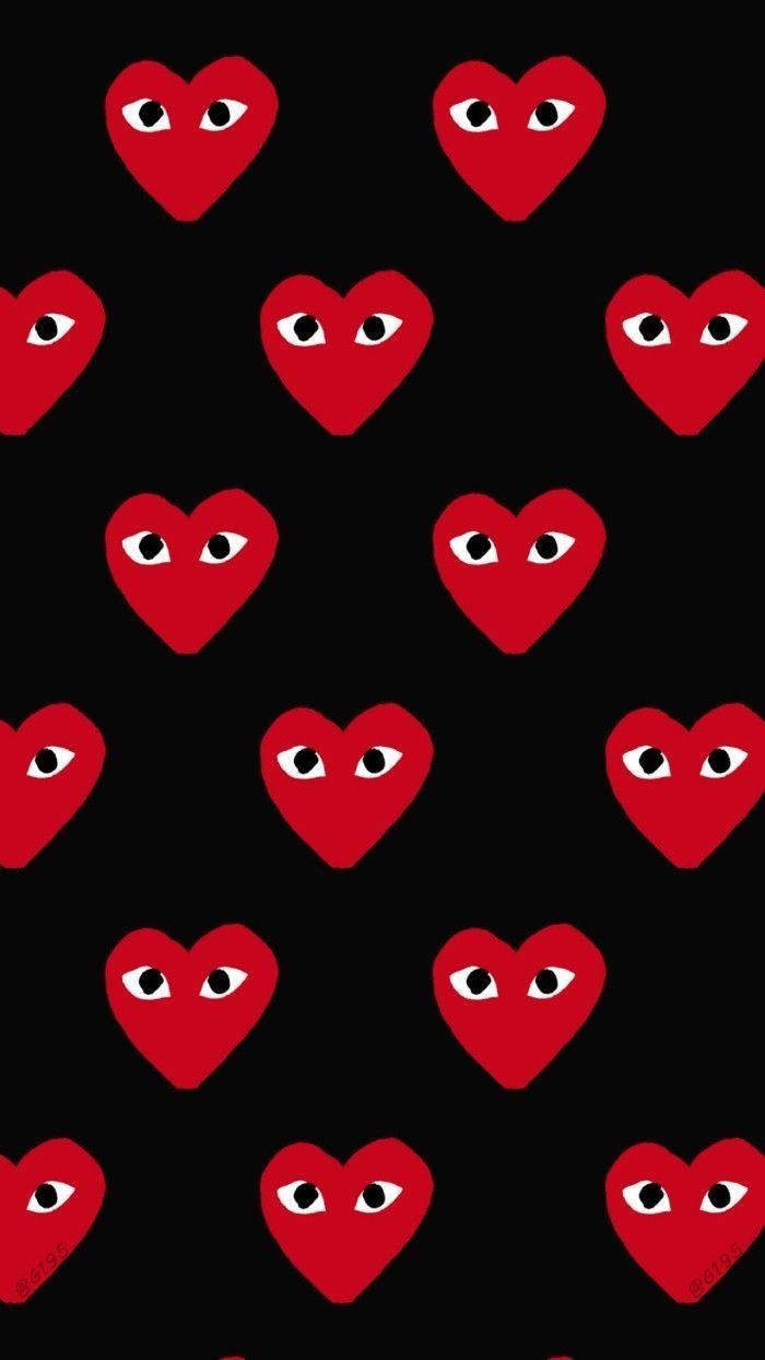 700x1250 Comme Des Garcons Heart Wallpaper Free Comme Des Garcons, Phone