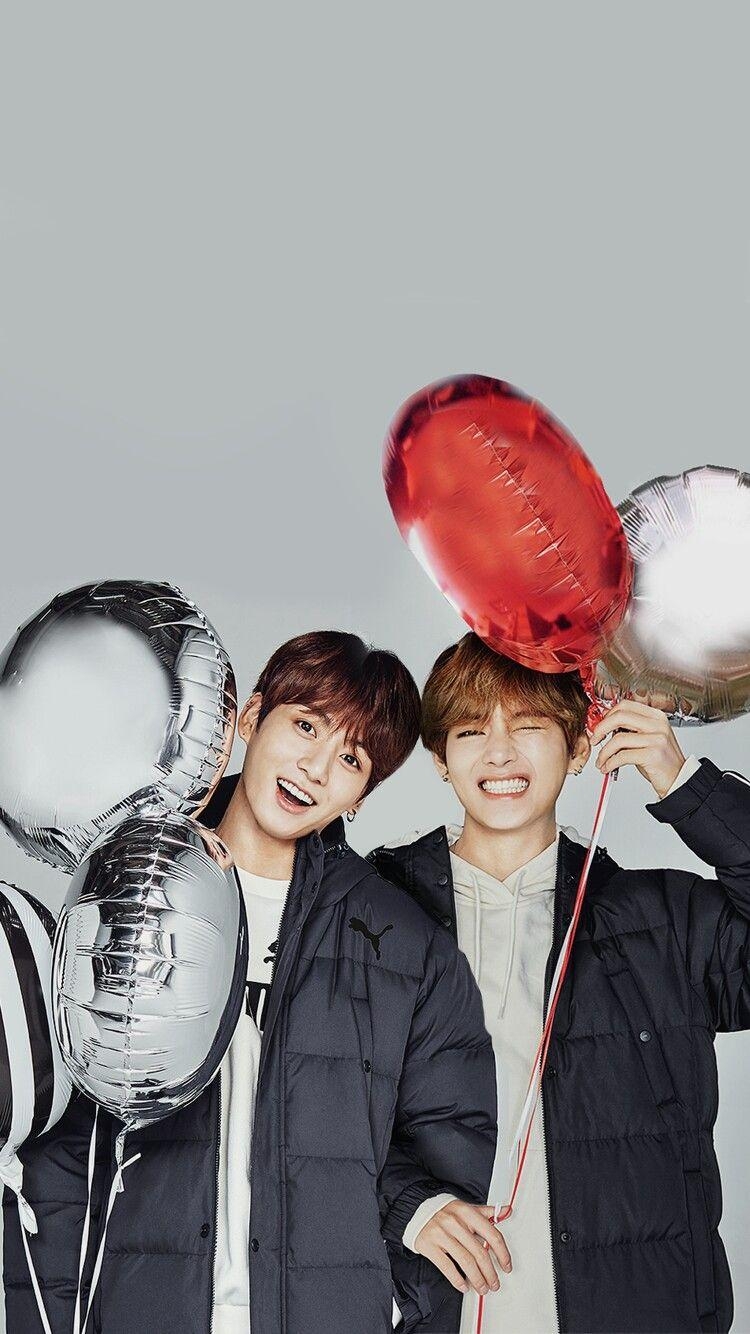 750x1340 Jungkook & V Puma wallpaper ♡. ♡ ❤TAEHYUNG ❤♡. BTS, Taekook e, Phone