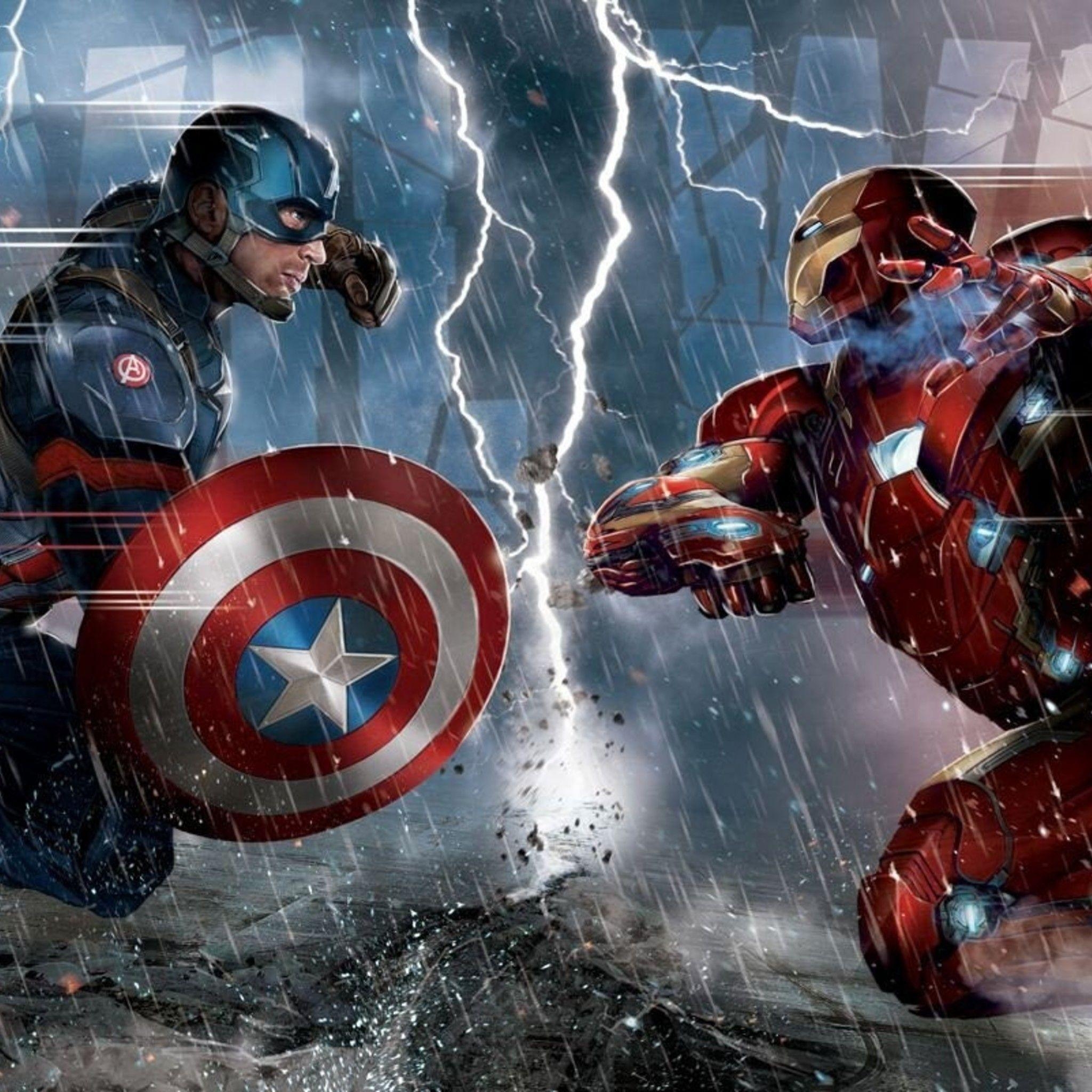 2050x2050 Captain America Civil War Concept Art iPad Air HD 4k, Phone