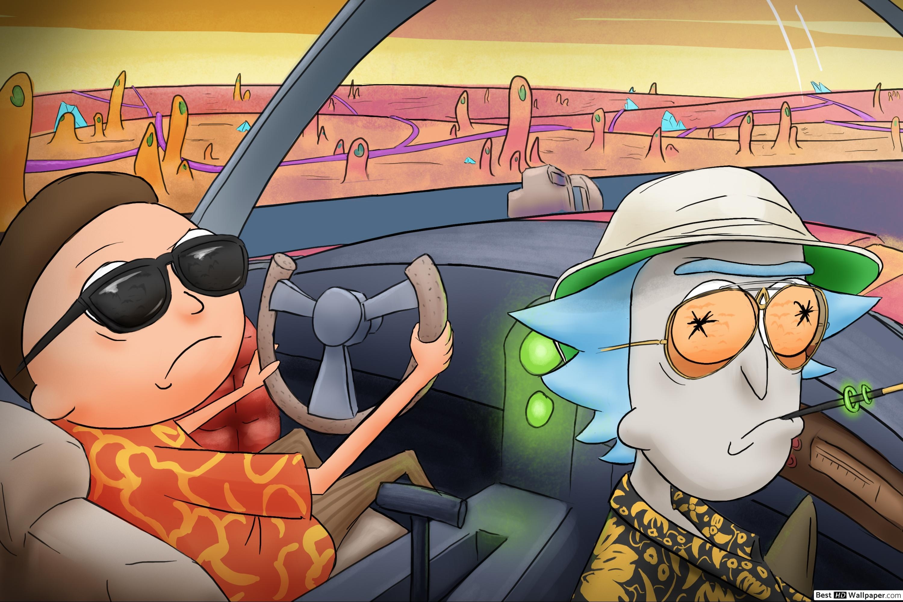 3000x2000 rick and morty cool driving HD wallpaper download, Desktop