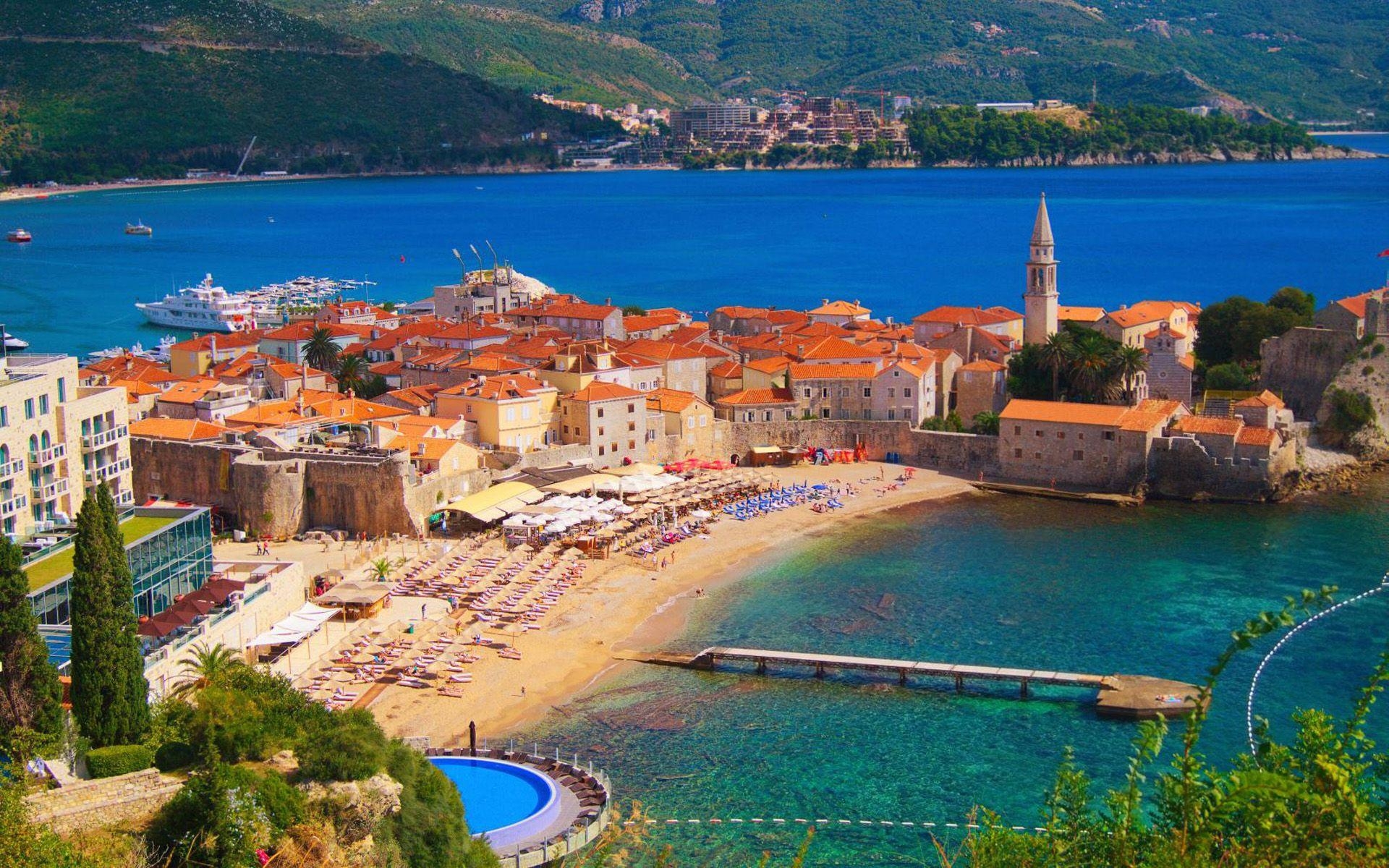 1920x1200 Budva Riviera Montenegro Adriatic Desktop Wallpaper Background, Desktop