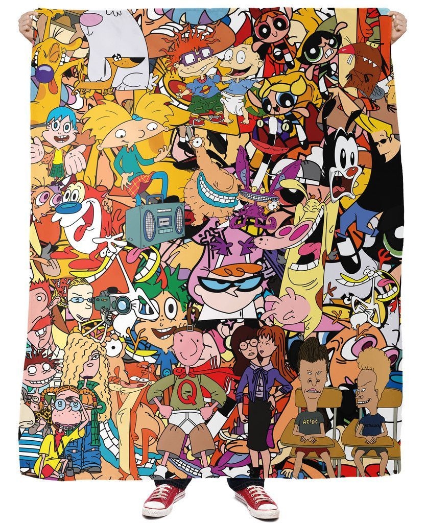 840x1030 Totally 90s Fleece Blanket. Cartoon wallpaper iphone, Cartoon wallpaper, Animated image, Phone