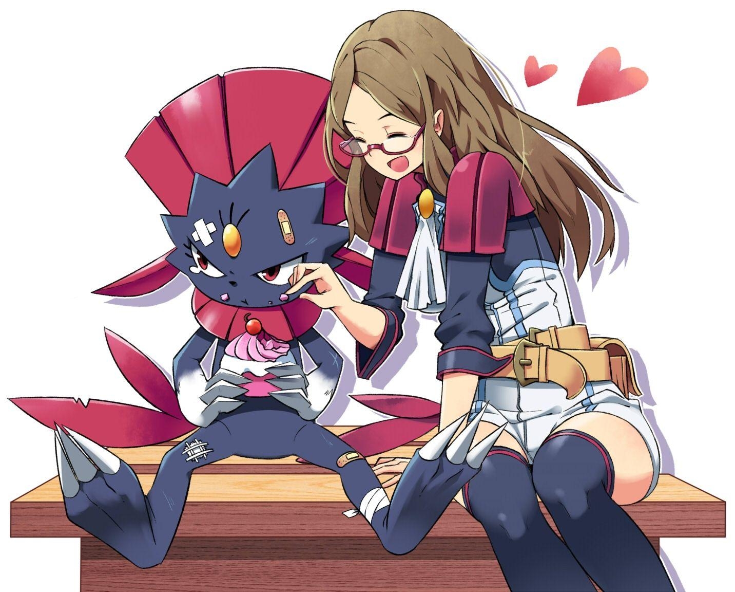 1440x1160 Download  Pokemon, Weavile, Anime Girl, Glasses Wallpaper, Desktop