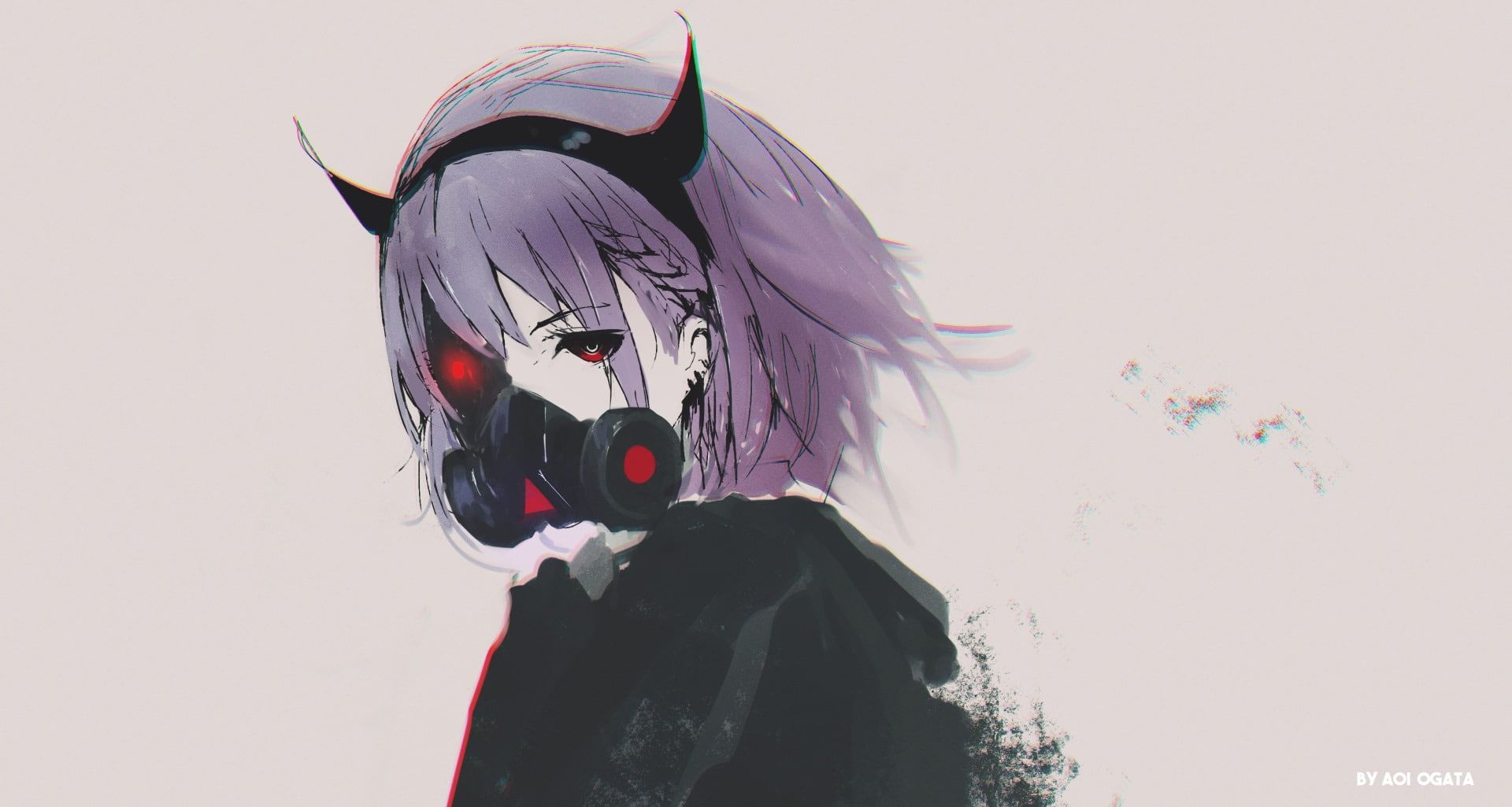 1920x1030 Anime, Original, Girl, Mask, HD wallpaper, Desktop