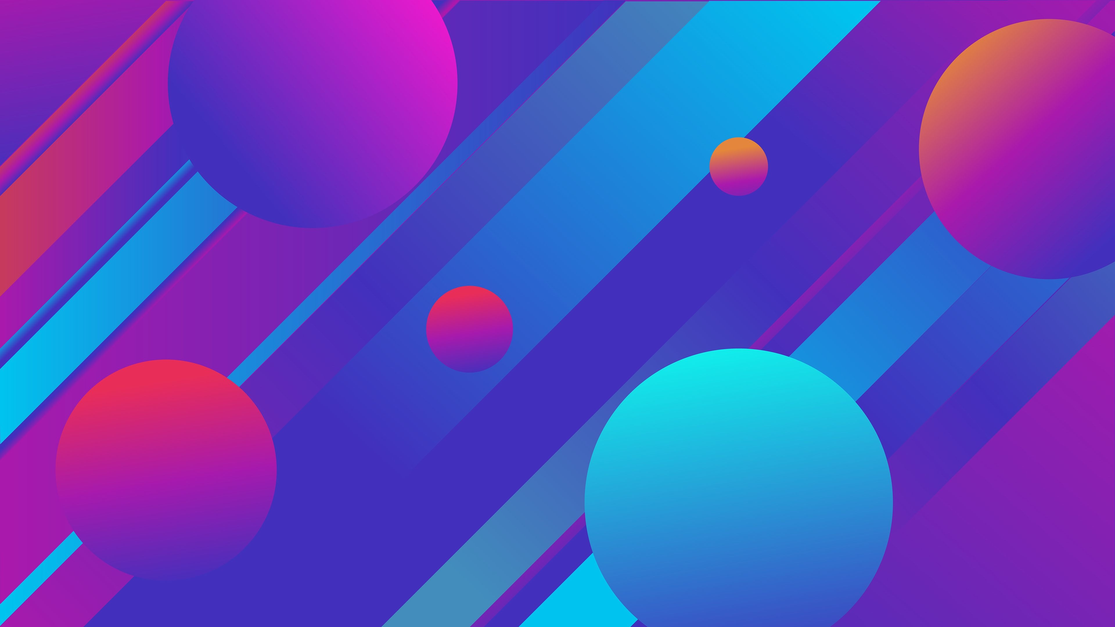 3840x2160 3D background 4K Wallpaper, Gradients, Colorful, Circles, Stripes, Abstract, Desktop