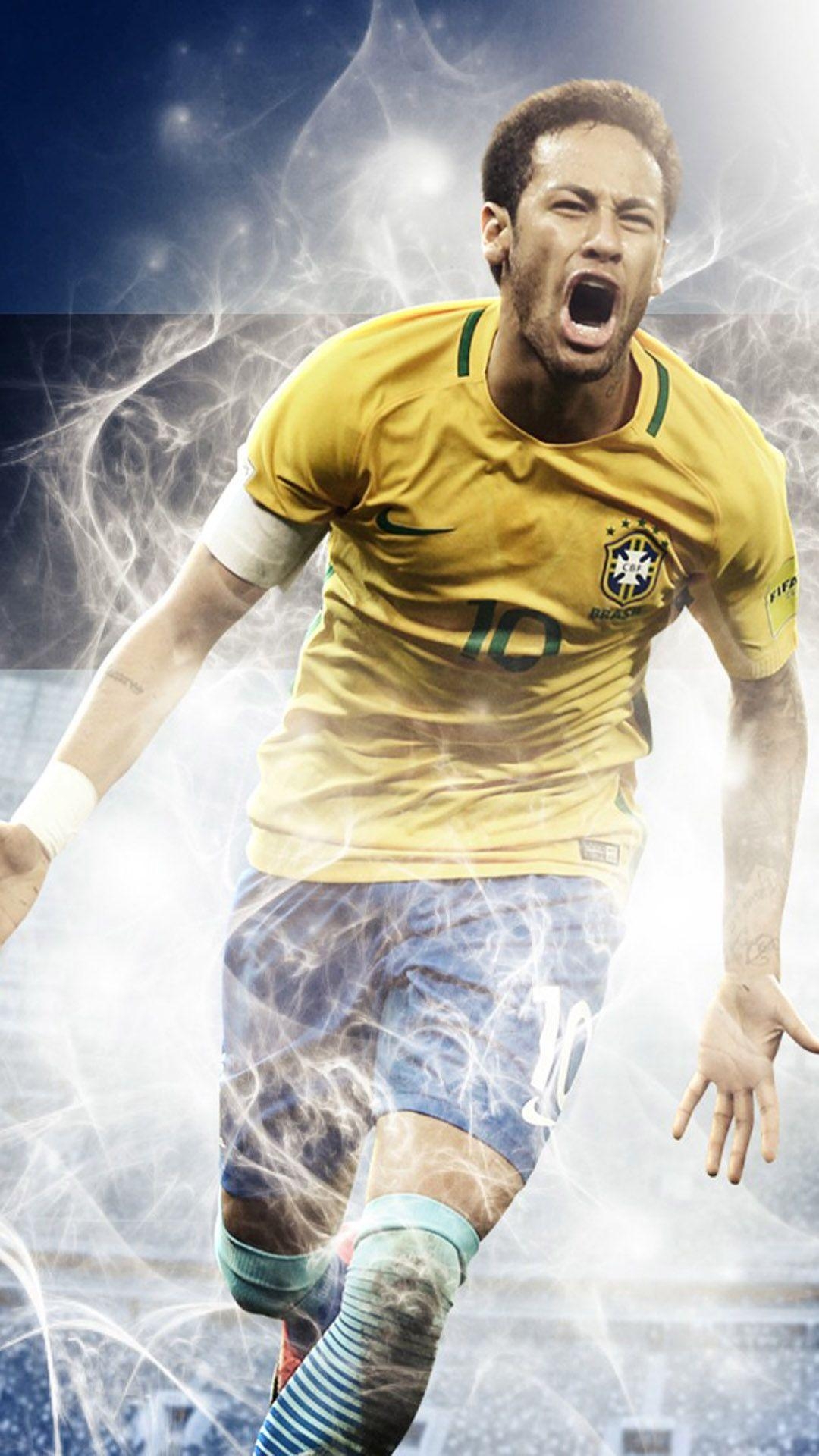 1080x1920 Neymar Brazil FIFA World Cup 2018 4K Ultra HD Mobile Wallpaper, Phone