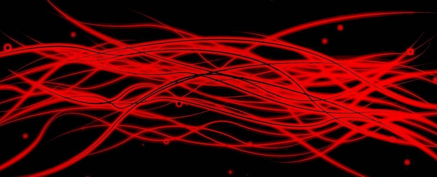 1490x610 Red Neon Wallpaper, Dual Screen