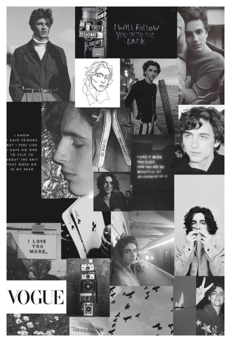 780x1160 timothée Chalamet collage wallpaper #timothee #chalamet #aesthetic #collage #timotheechalametaest. Aesthetic collage, Black and white aesthetic, Timothee chalamet, Phone