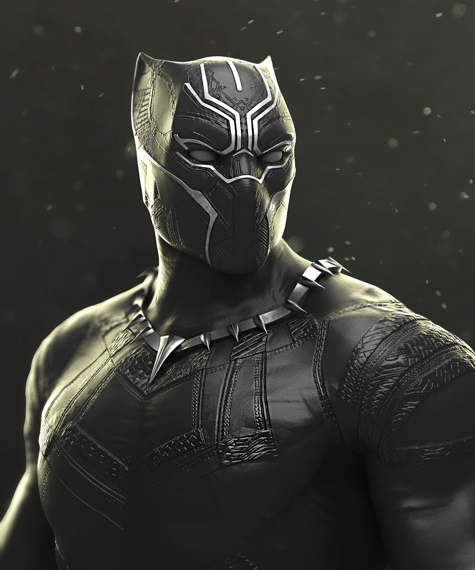 1600x1920 Black Panther 3D Sculpt Tribute, Phone