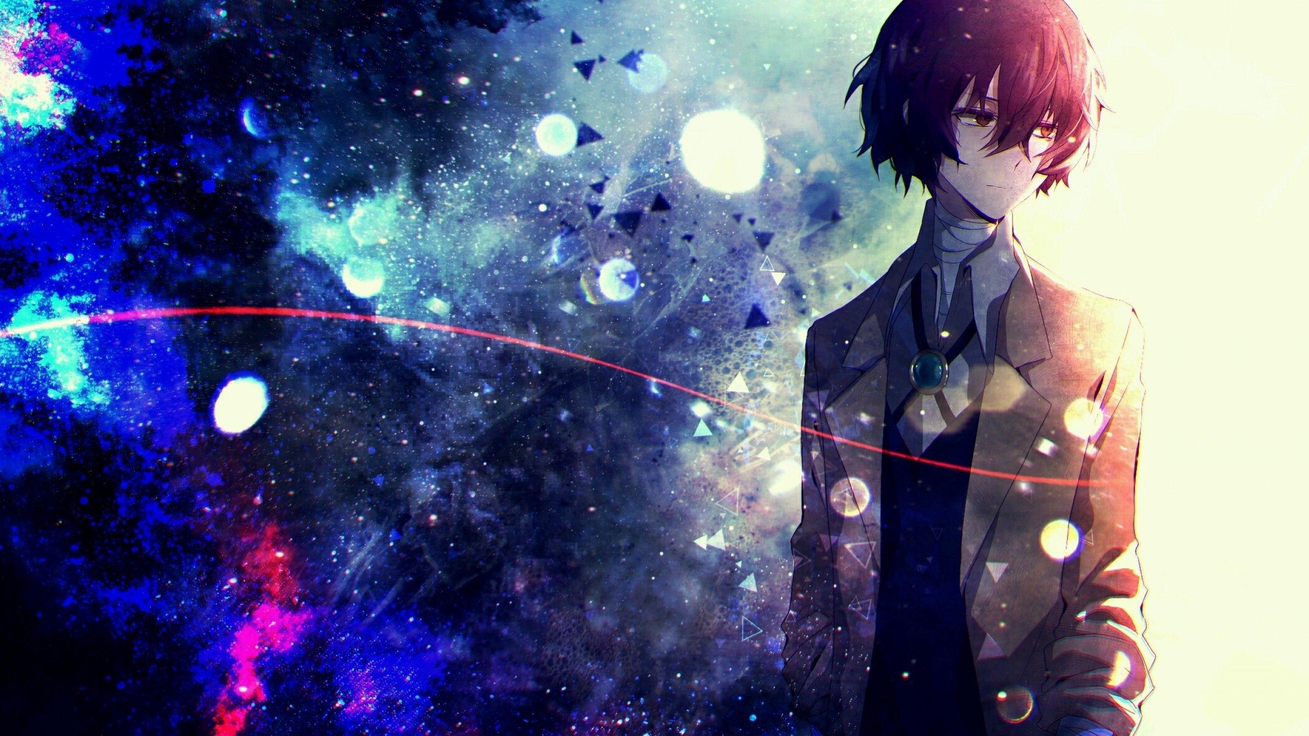 2560x1440 Download  Dazai Osamu, Bungou Stray Dogs, Looking Away, Desktop