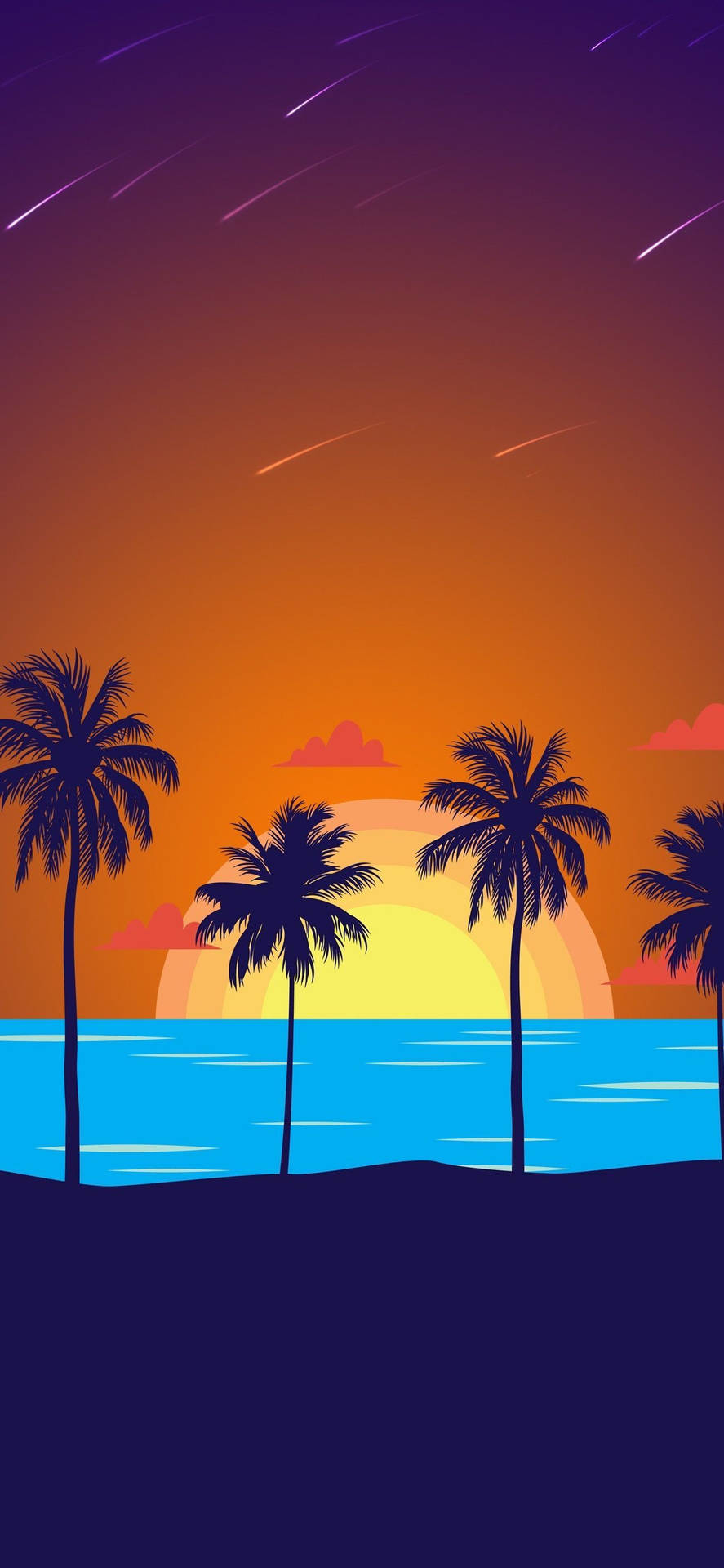 890x1920 Download Tropical Island Simple iPhone Wallpaper, Phone