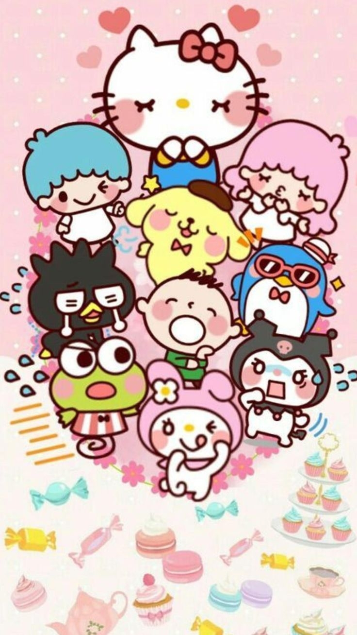 740x1310 Background Hello Kitty And Friends Wallpaper Discover more Character, Cute, Fictional, Hello Kitty And Friends, J en 2023. Hello kitty, Pegatinas bonitas, Dibujos bonitos, Phone