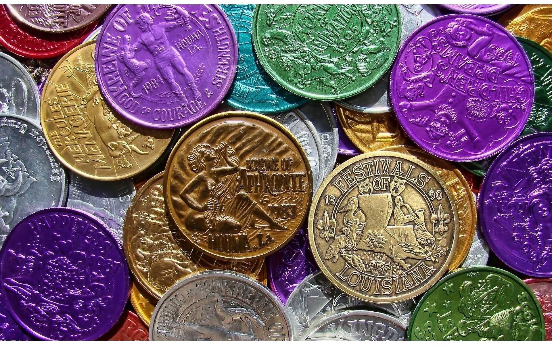 1920x1200 Mardi Gras Coins Wallpaper, Desktop