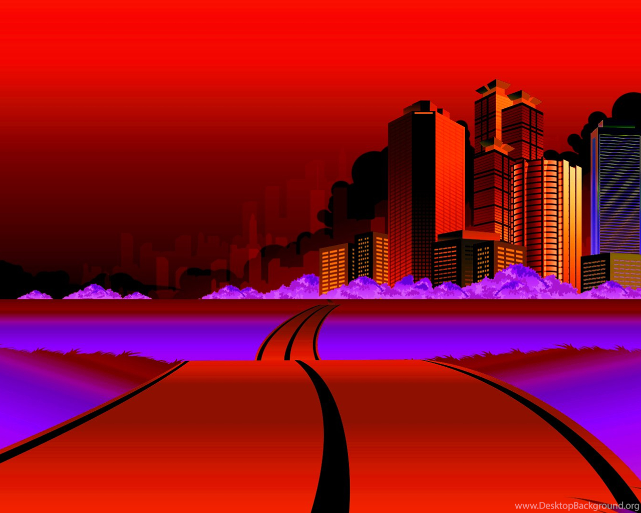 1280x1030 Vector City Wallpaper By Charlie Henson Desktop Background, Desktop