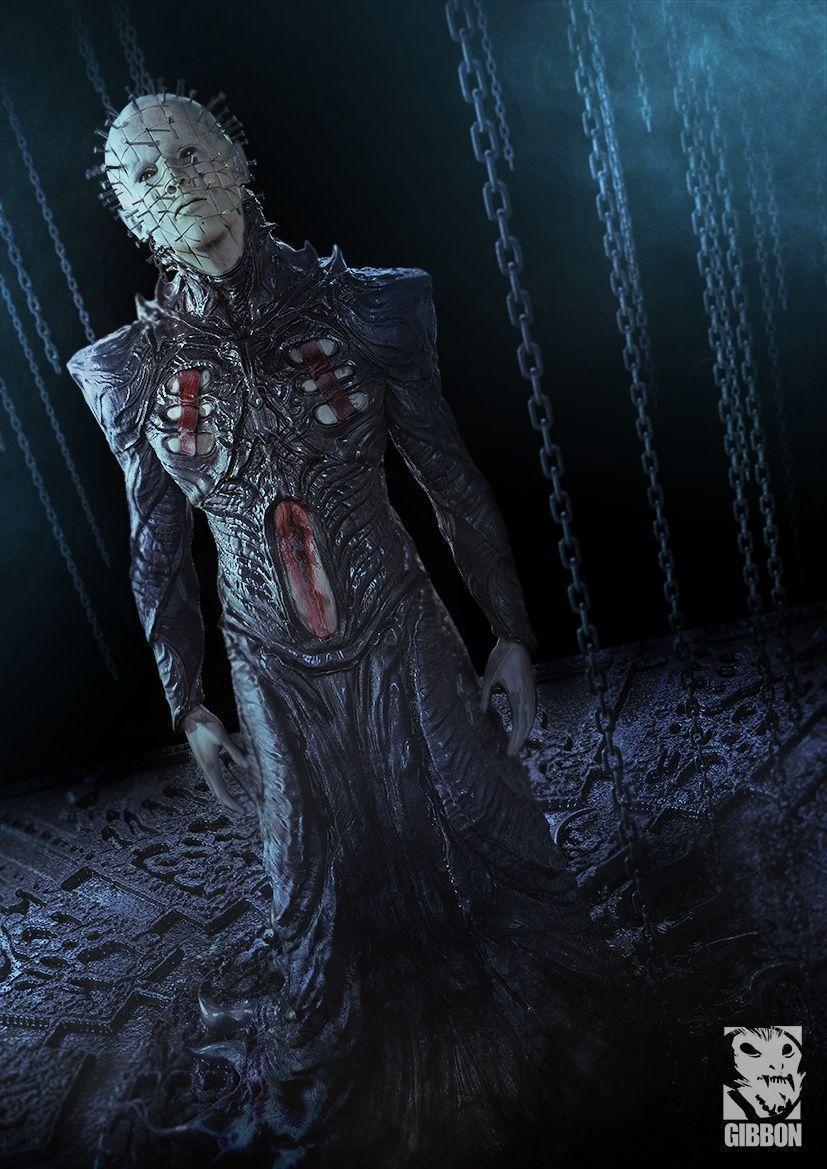 830x1170 3D Horror Art: Hellraiser Pinhead, Phone