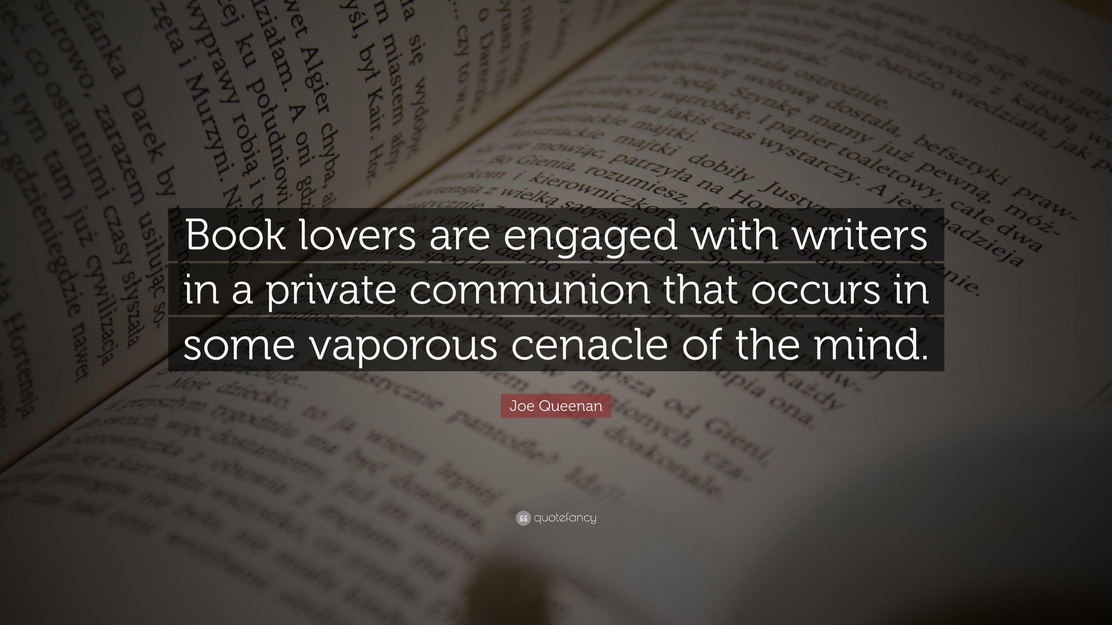 3840x2160 Joe Queenan Quote: “Book lovers are engaged with writers in a, Desktop