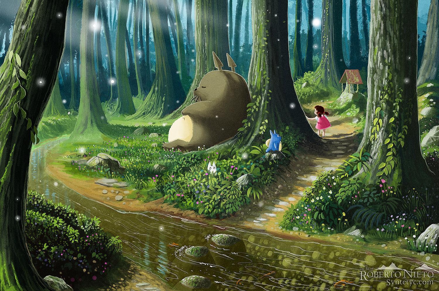 1500x1000 My Neighbor Totoro Bilder Totoro and Mei HD Hintergrund, Desktop