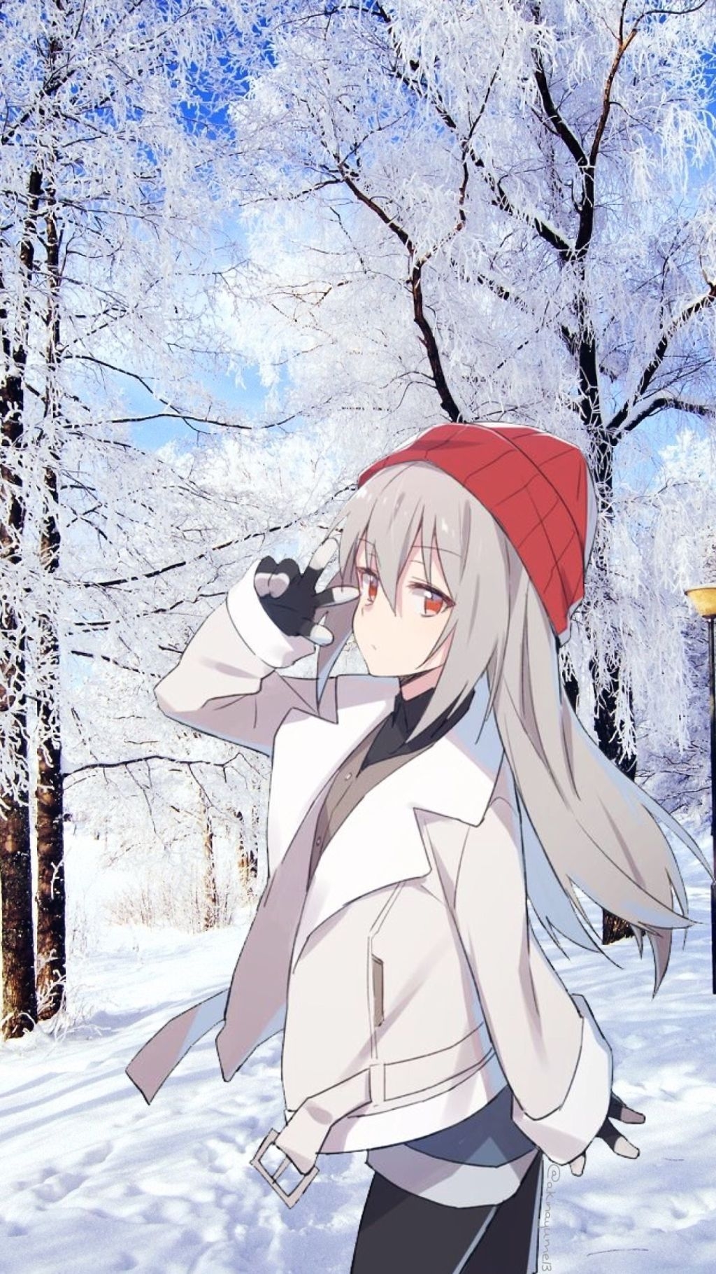 1030x1820 Winter Anime Girl Wallpaper Free Winter Anime Girl Background, Phone