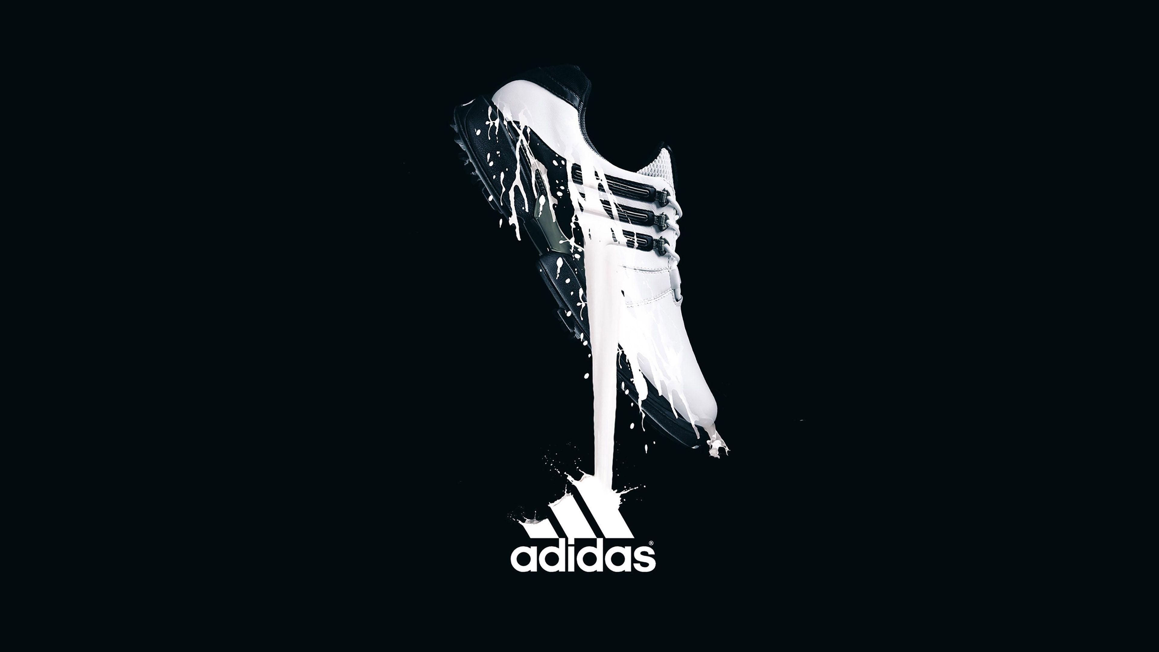 3840x2160 DesktopPapers.co adidas black logo sports, Desktop