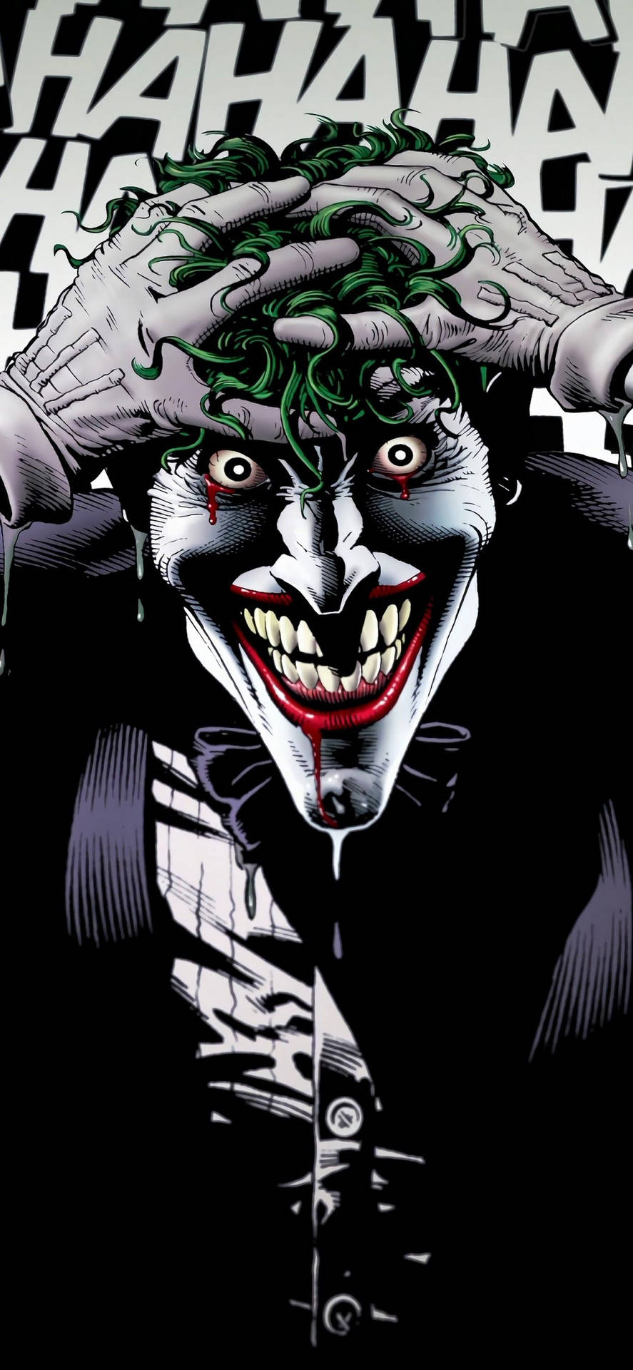 890x1920 Download Joker iPhone Scary Look Green, Phone