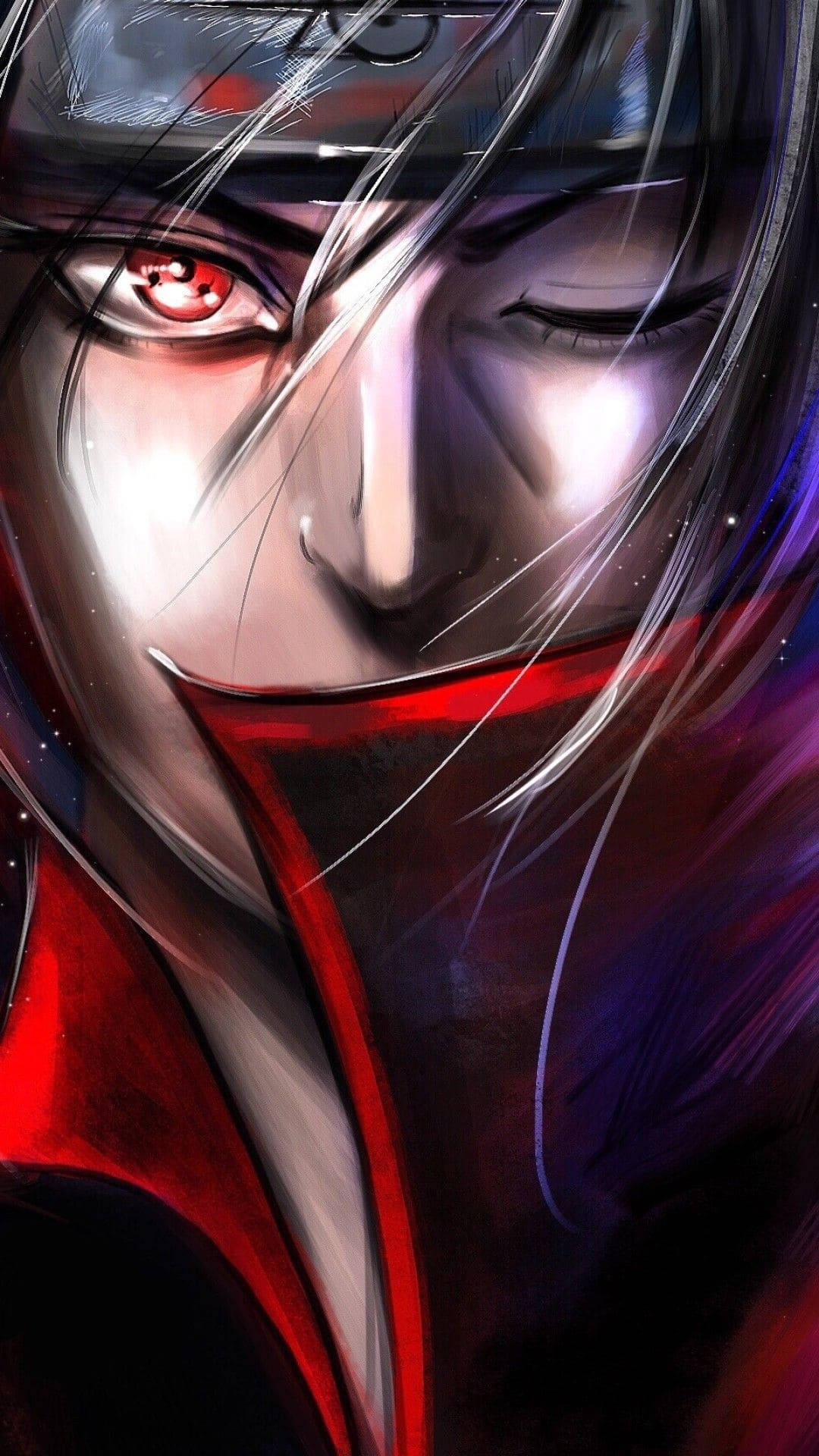 1080x1920 Download Itachi Phone Sharingan Painting Wallpaper, Phone